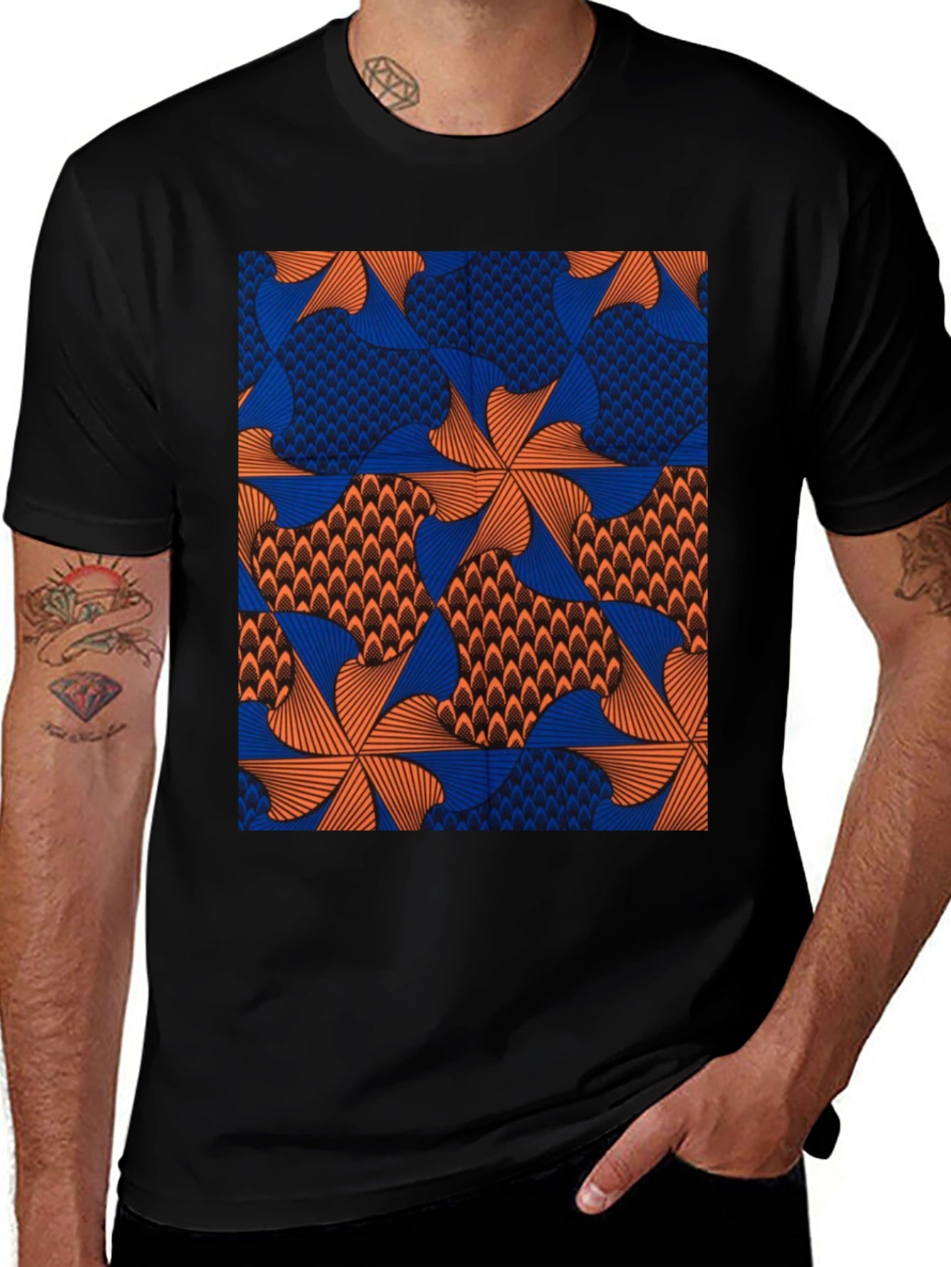 Bold Geometric Print T-Shirt