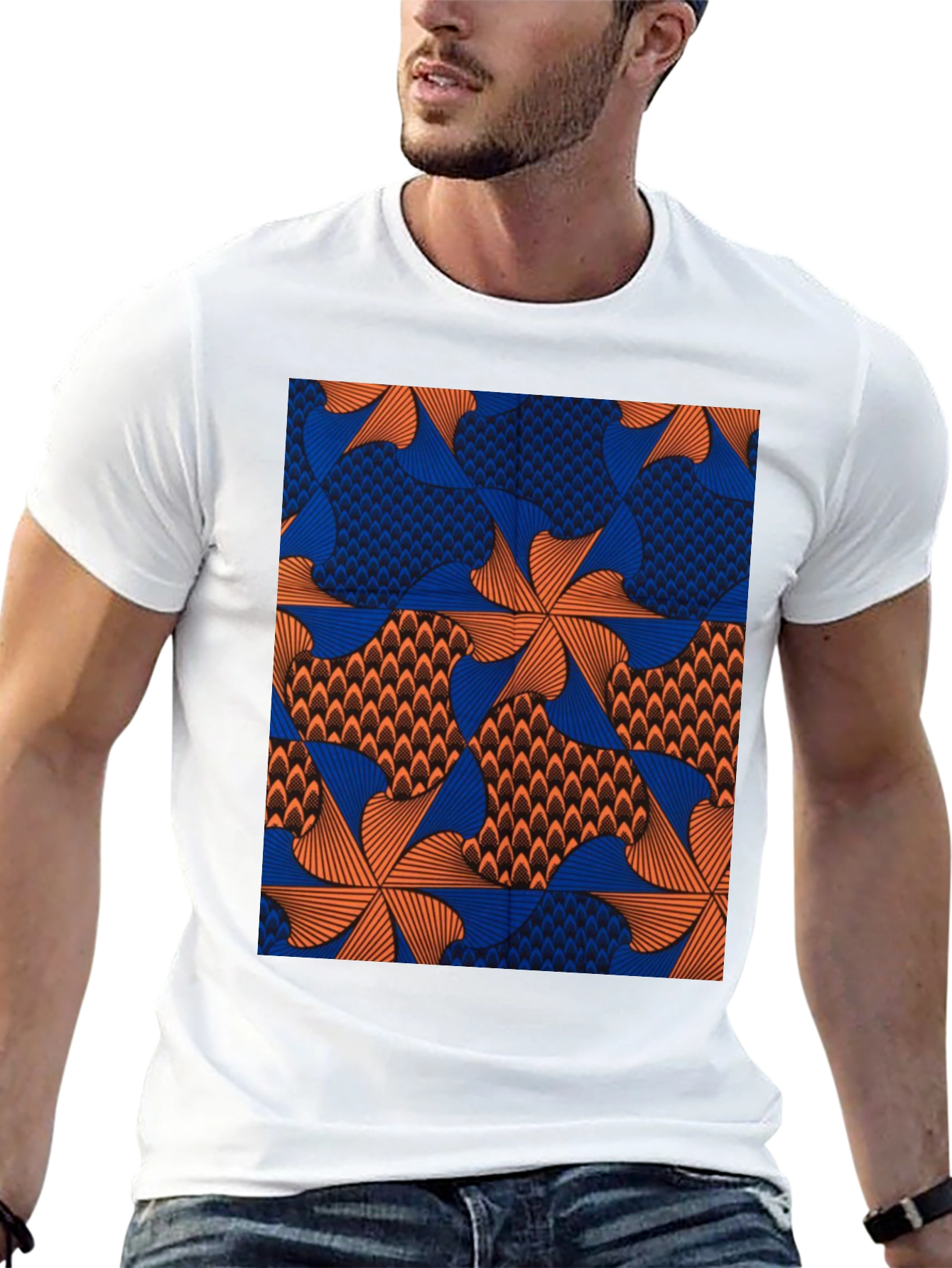 Bold Geometric Print T-Shirt