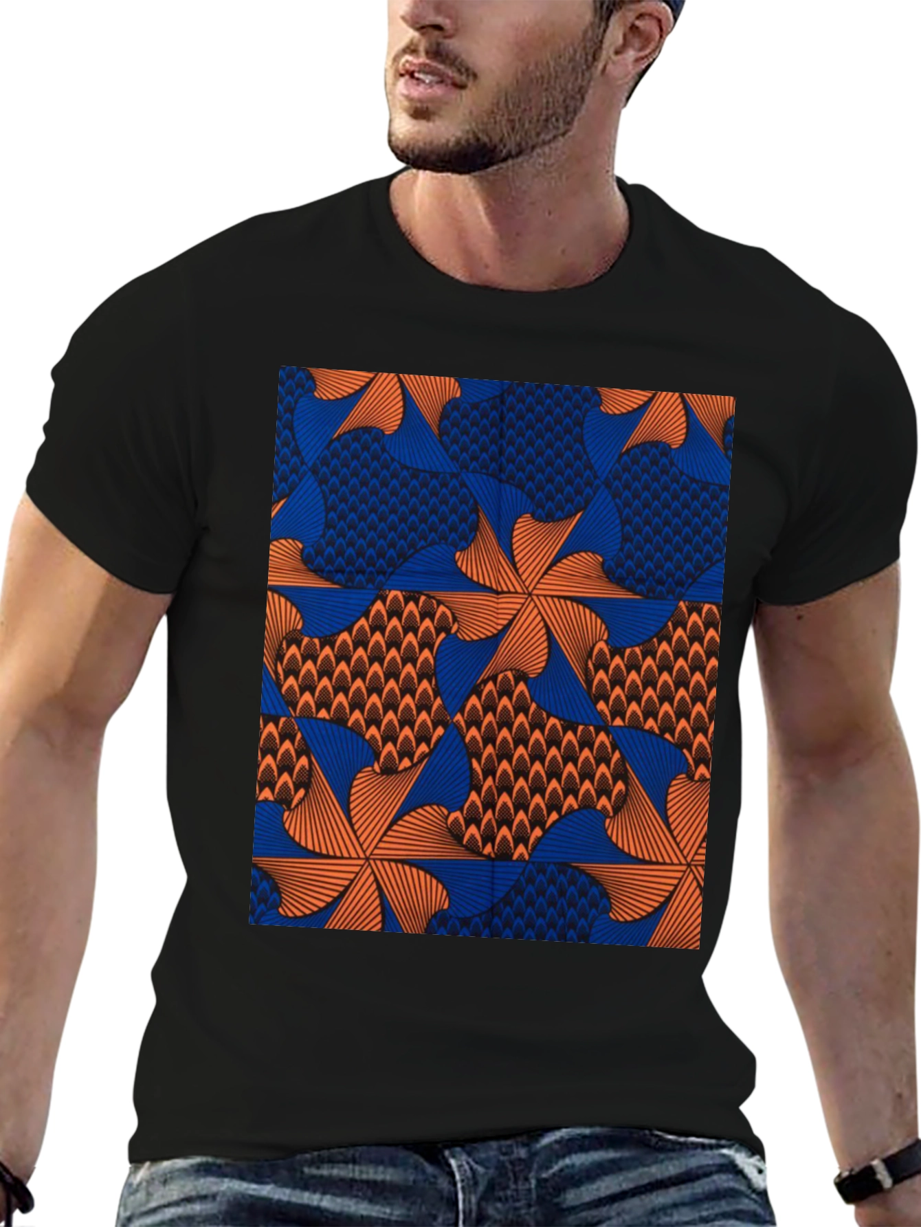 Bold Geometric Print T-Shirt