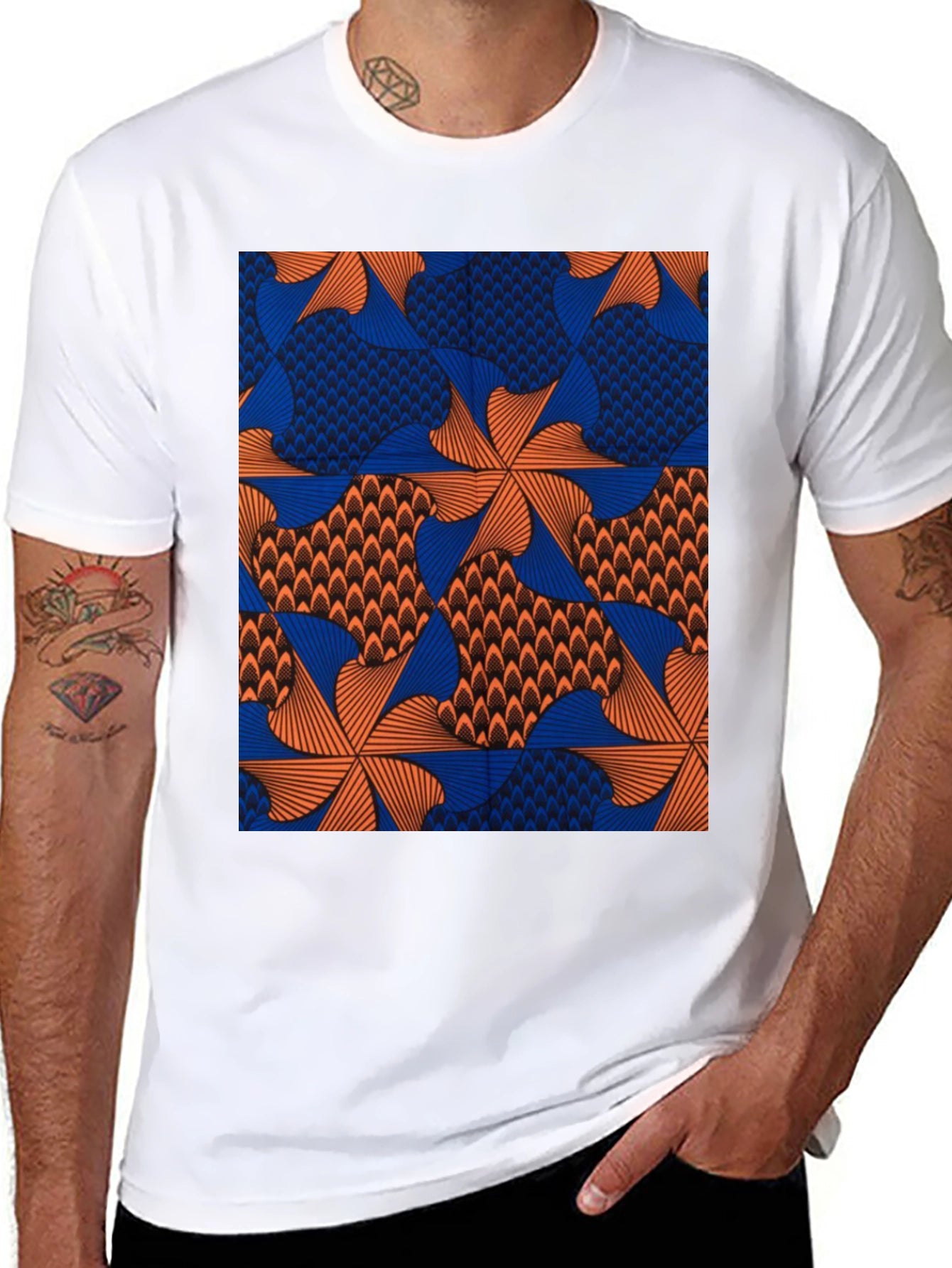 Bold Geometric Print T-Shirt