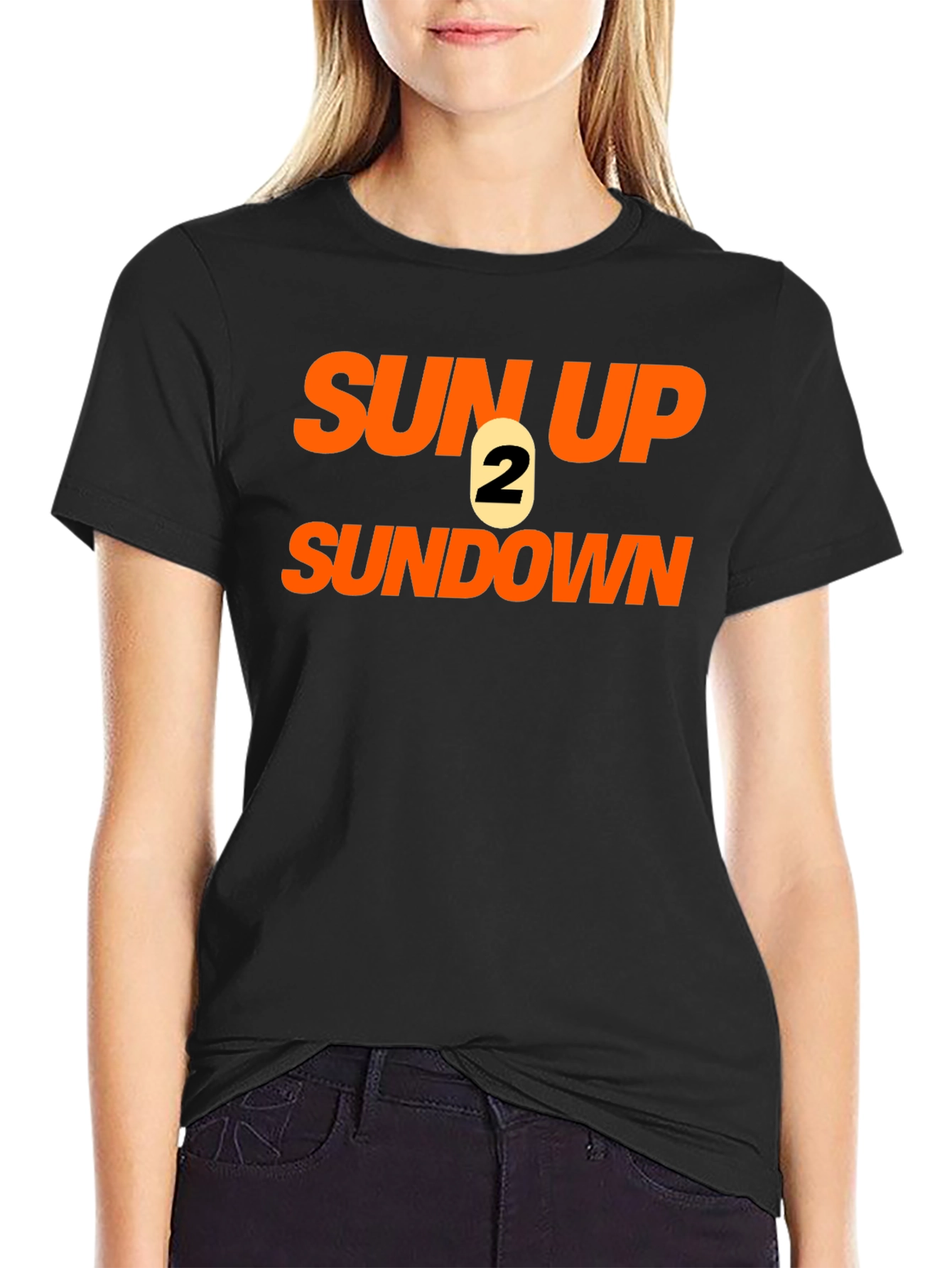 Sun Up 2 Sun Down Black Graphic Tee