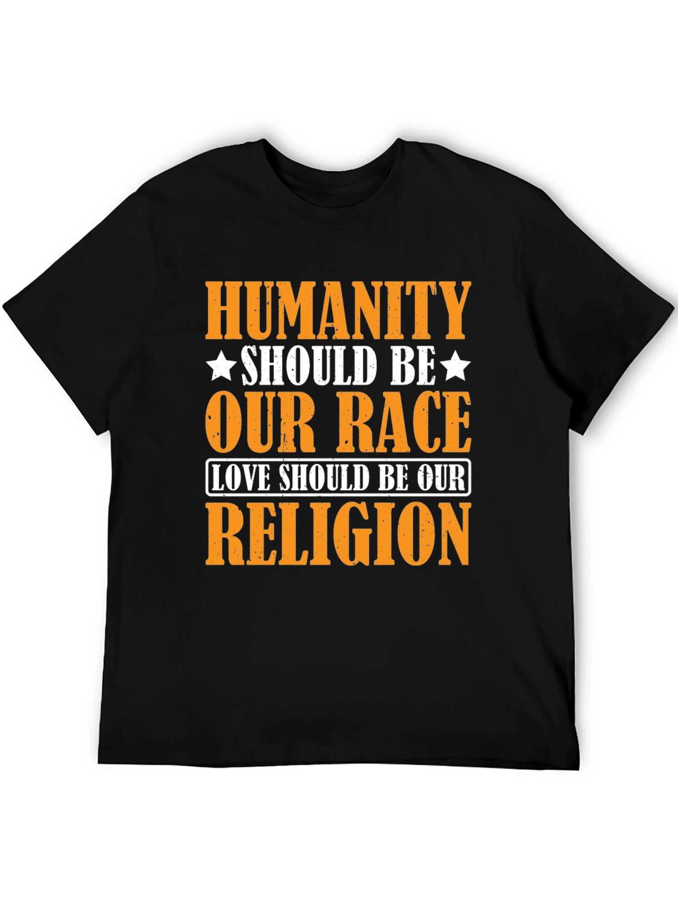 Humanity Our Race Love Our Religion Graphic T-Shirt