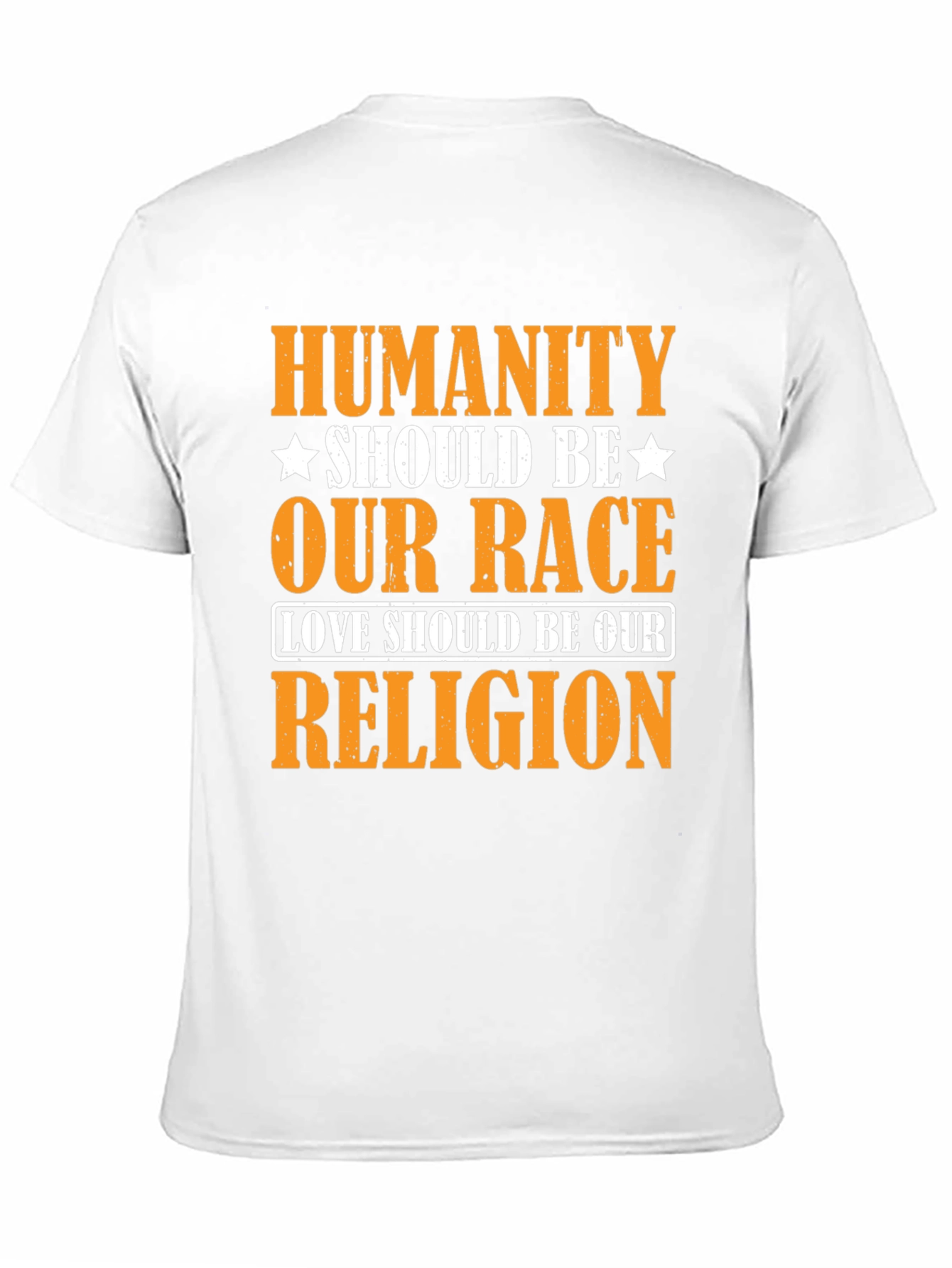 Humanity Our Race Love Our Religion Graphic T-Shirt
