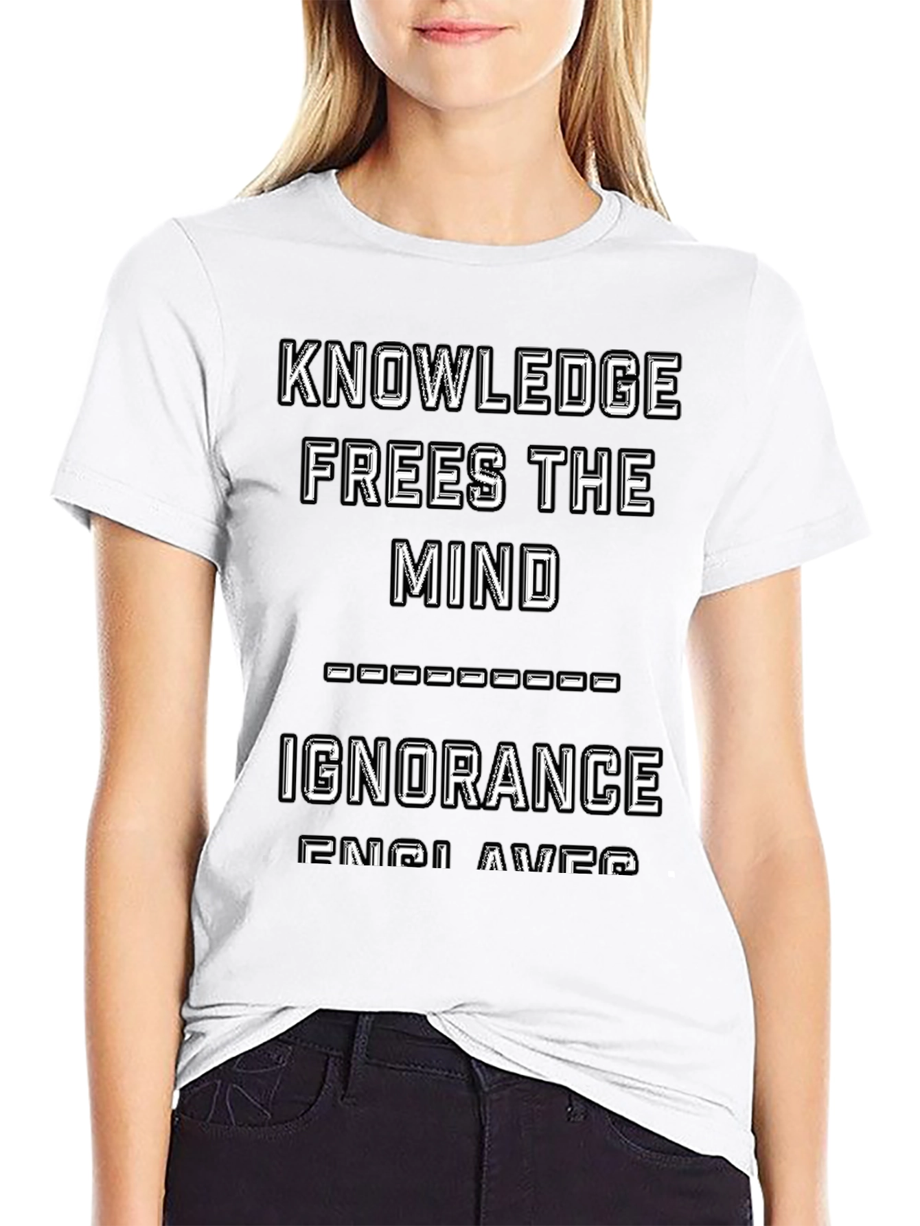 Knowledge Frees Mind T-Shirt - Inspirational Graphic Tee