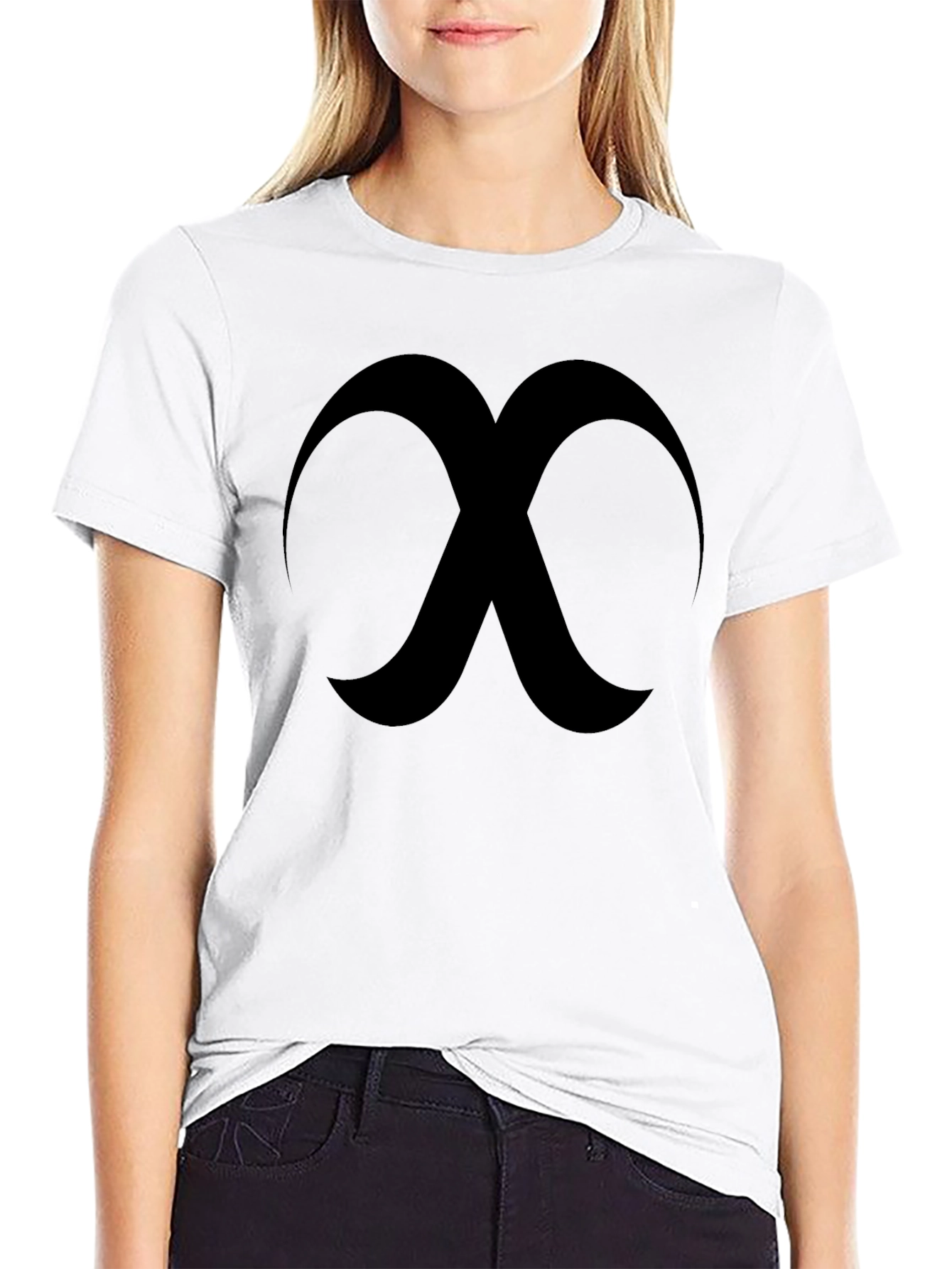 Abstract Design Black Tee - Modern Style