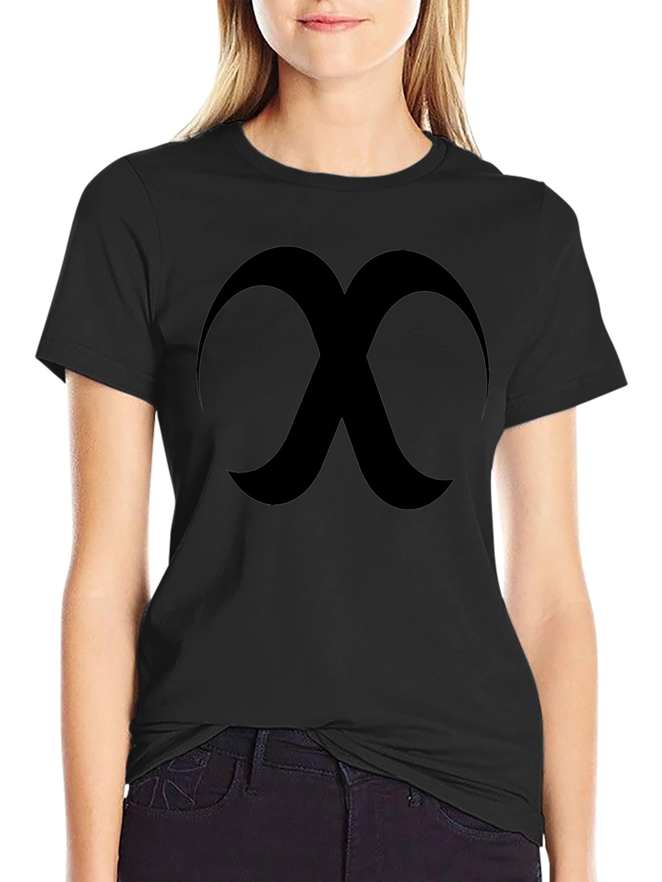 Abstract Design Black Tee - Modern Style