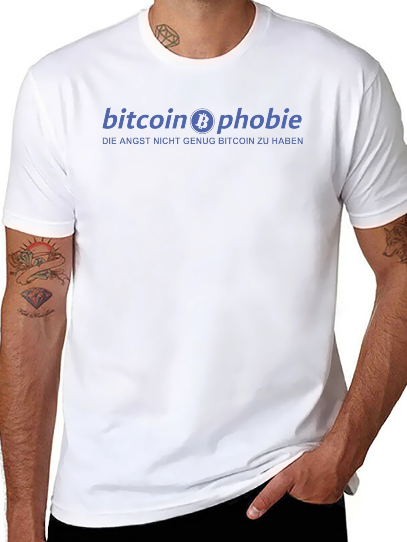 Bitcoin Phobie Graphic Tee - Crypto Fear Shirt