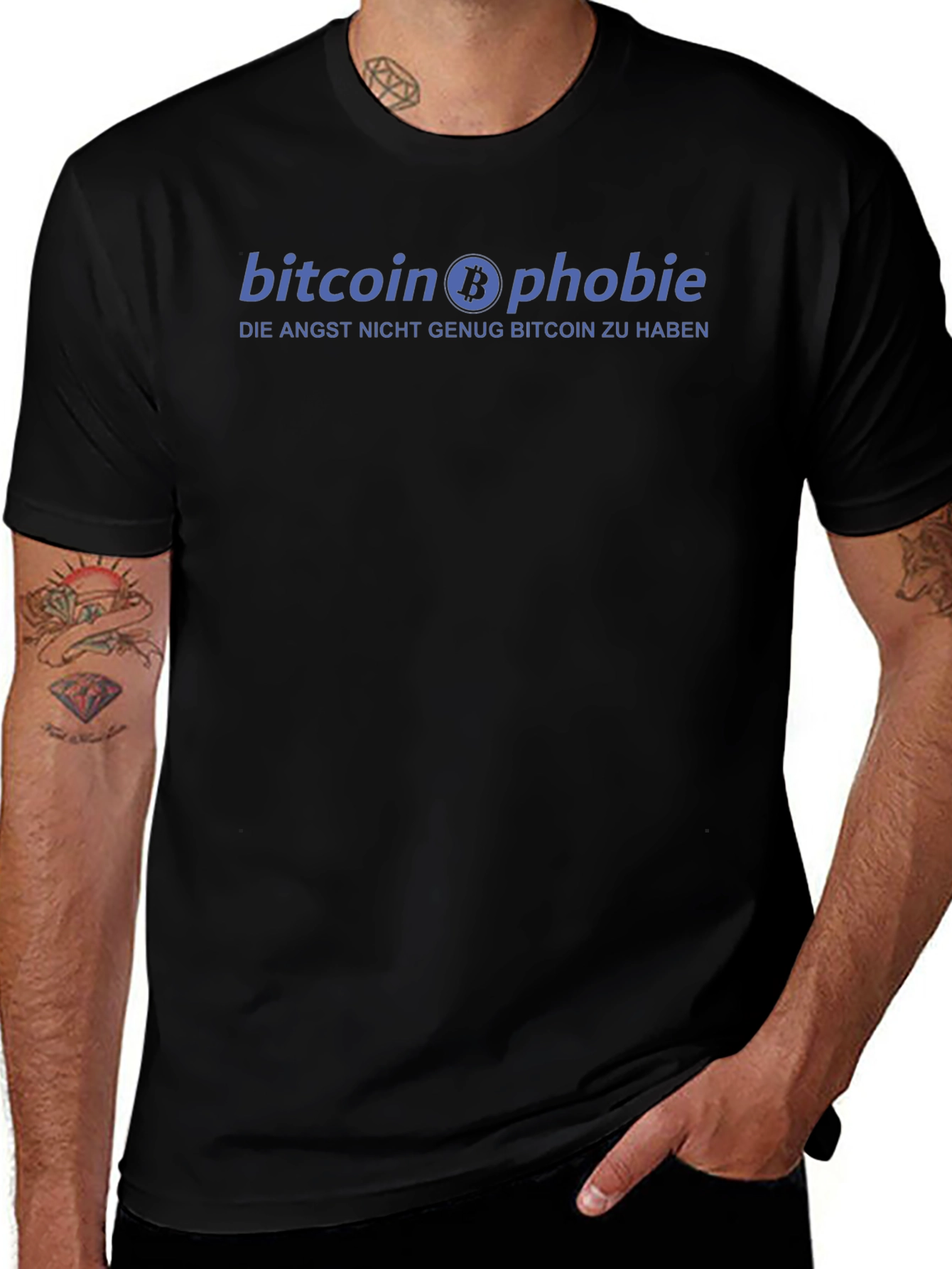 Bitcoin Phobie Graphic Tee - Crypto Fear Shirt