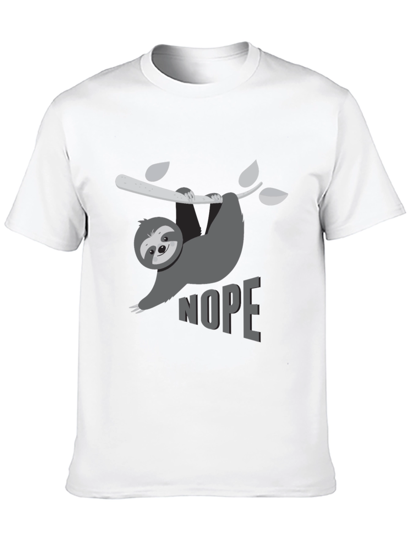 Nope Sloth Graphic T-Shirt