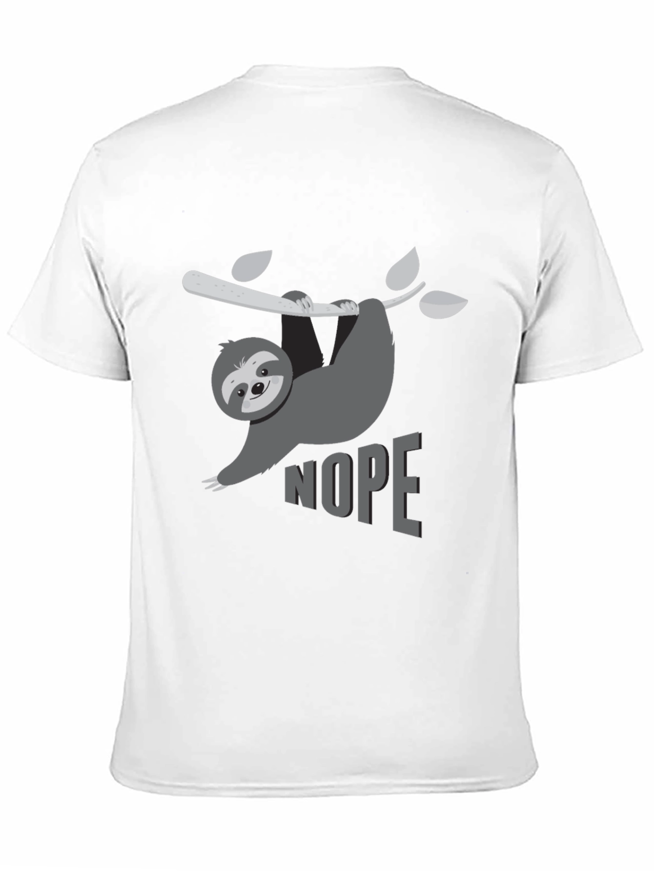 Nope Sloth Graphic T-Shirt