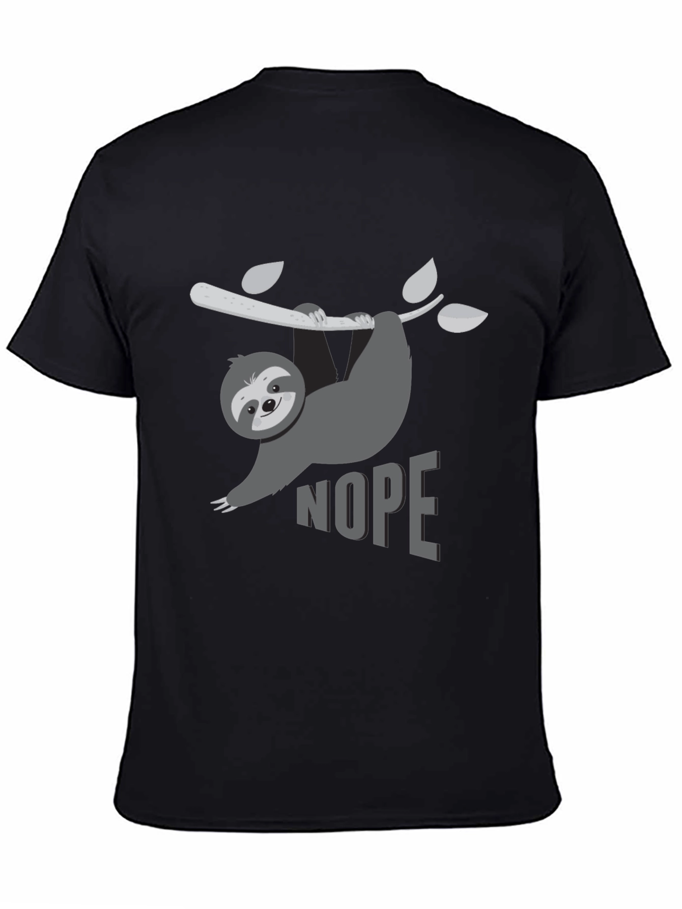 Nope Sloth Graphic T-Shirt