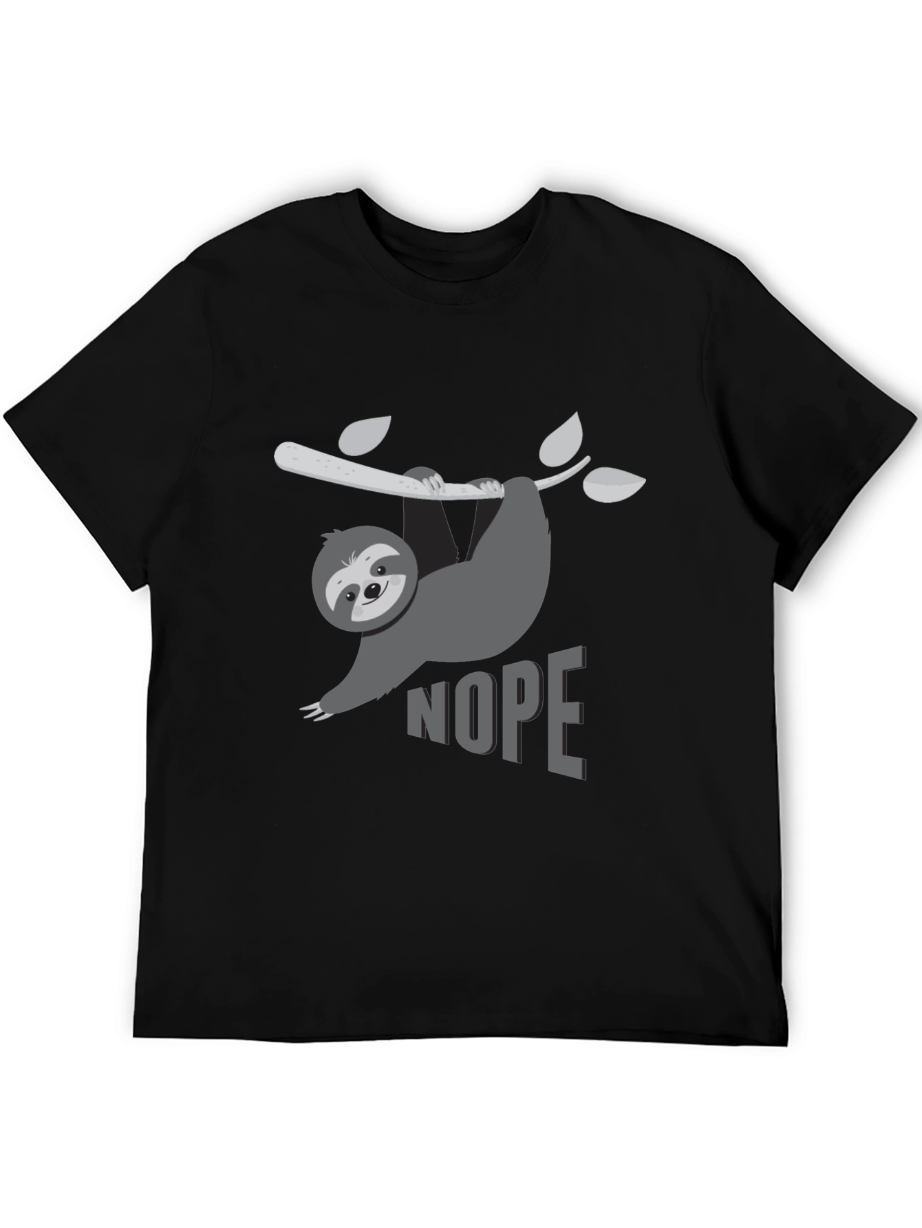 Nope Sloth Graphic T-Shirt