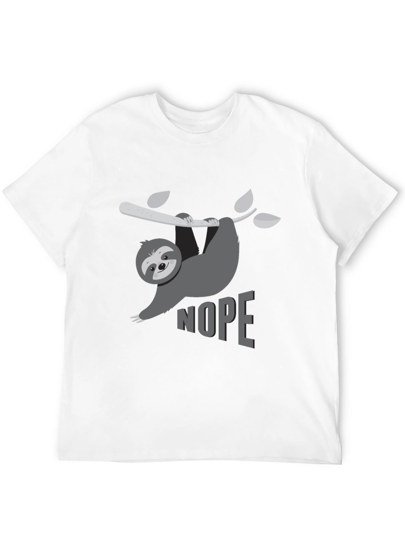 Nope Sloth Graphic T-Shirt