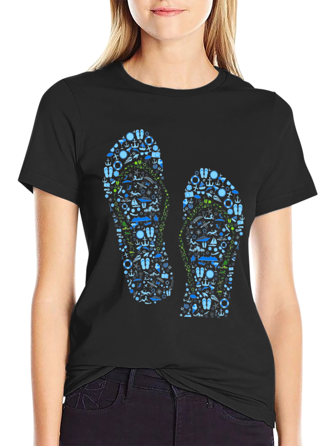 Nautical Flip Flop Graphic T-Shirt