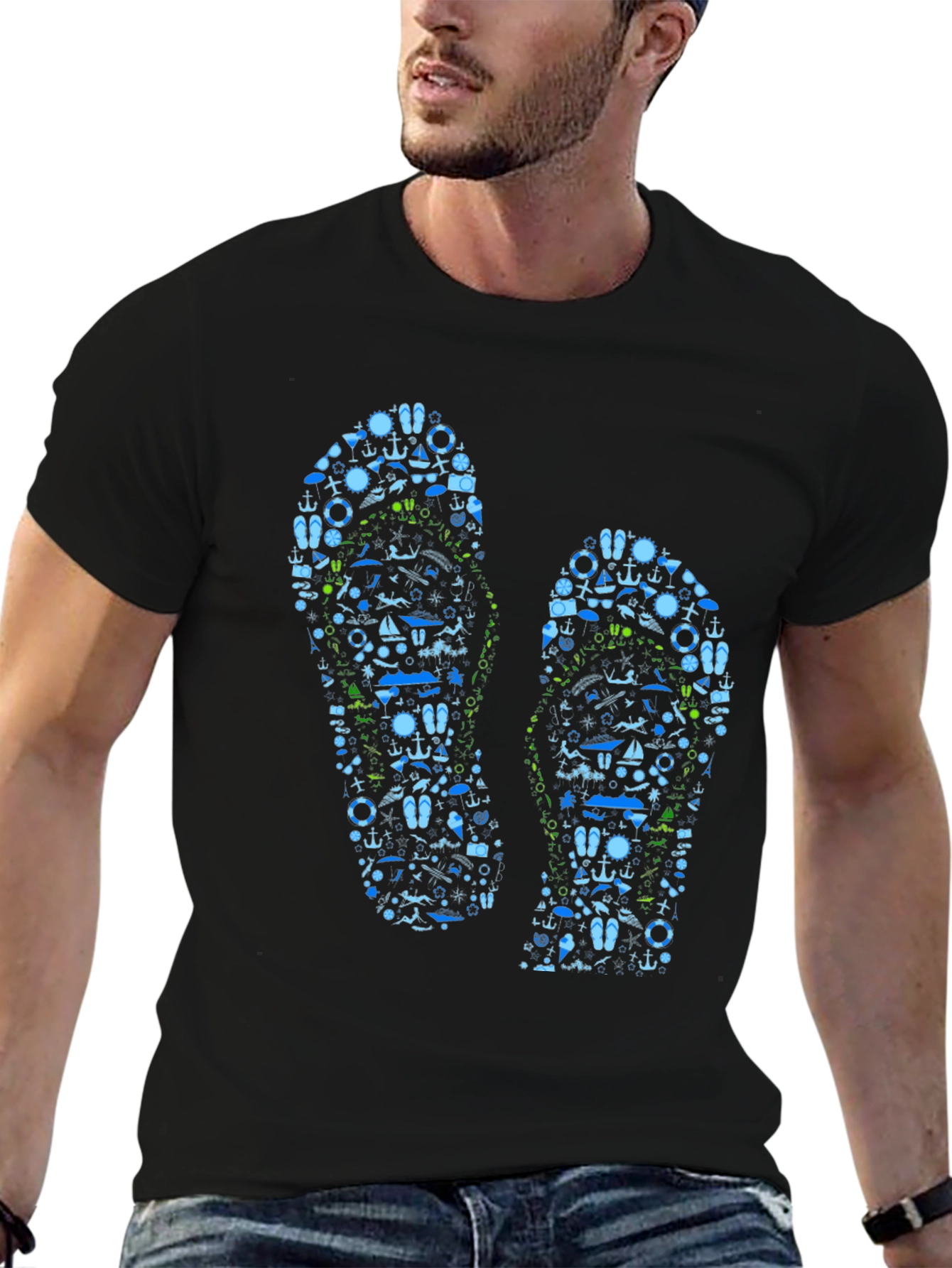 Nautical Flip Flop Graphic T-Shirt