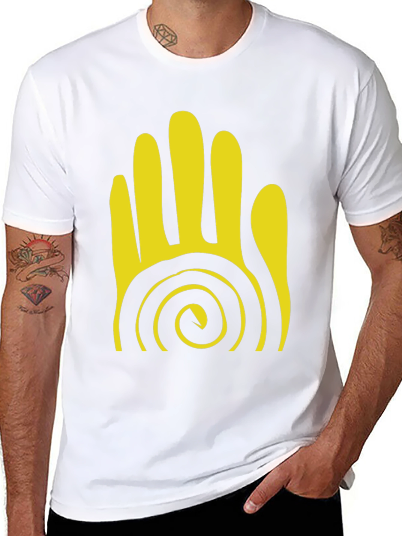 Tribal Hand Graphic Black T-Shirt