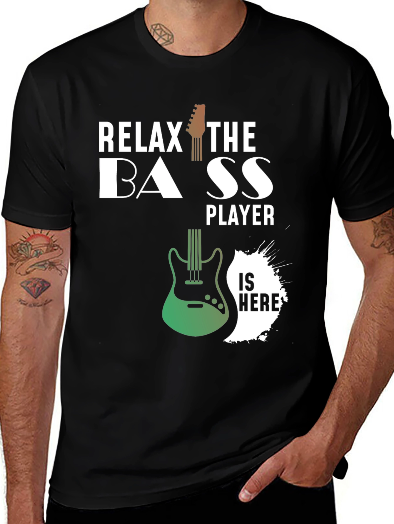 Relax The Bass Player Is Here Novelty T-Shirt