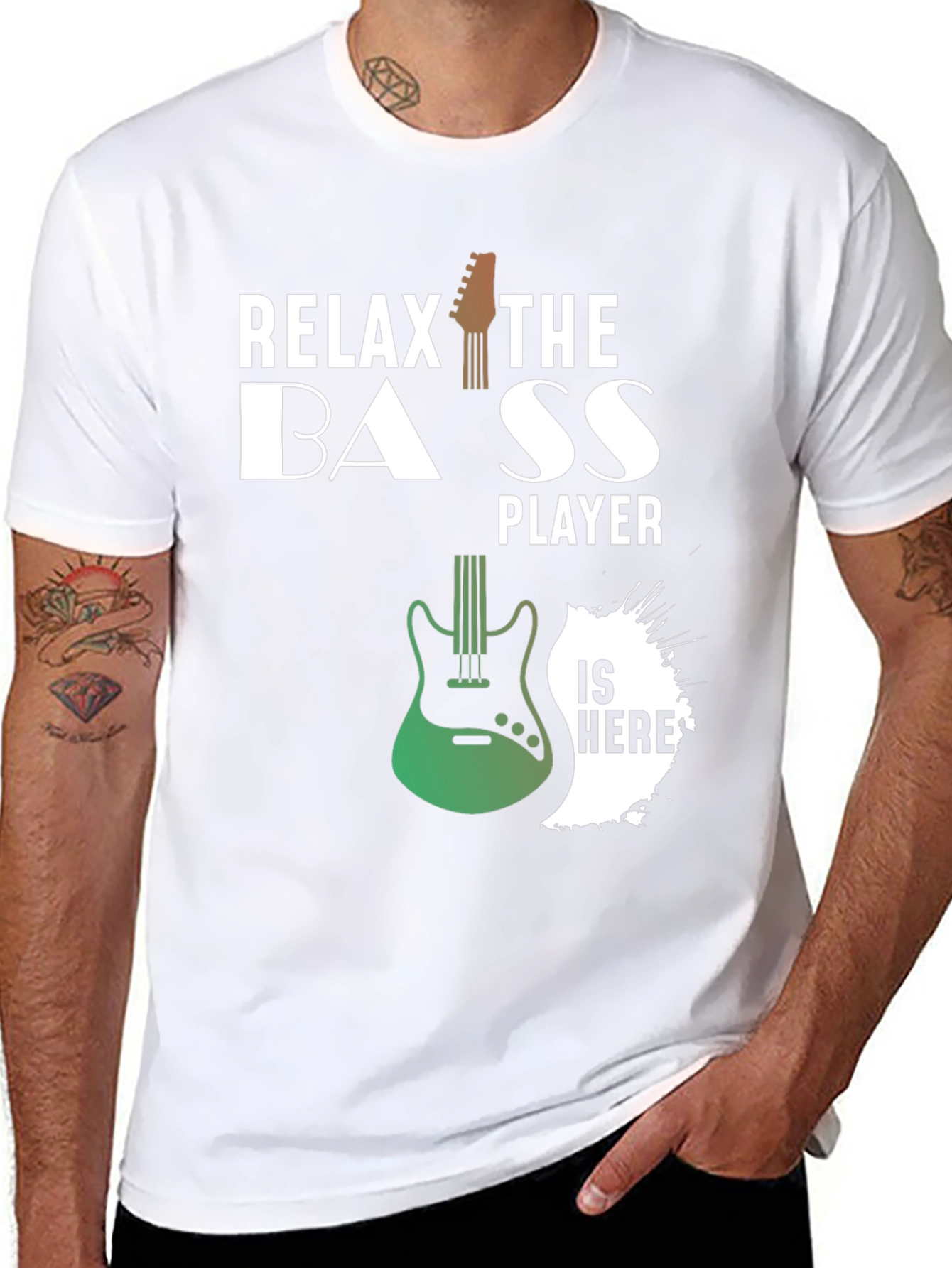 Relax The Bass Player Is Here Novelty T-Shirt