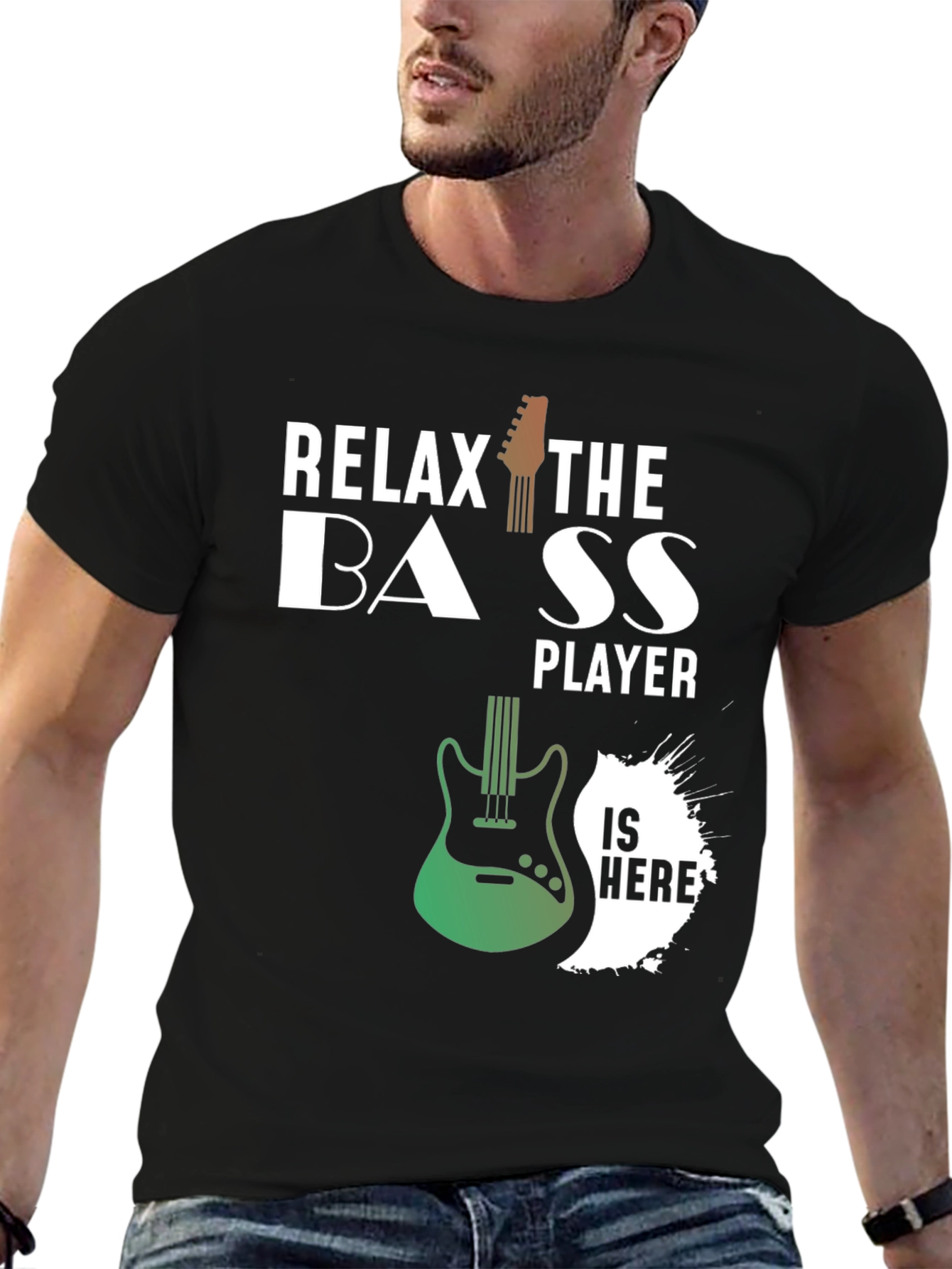 Relax The Bass Player Is Here Novelty T-Shirt