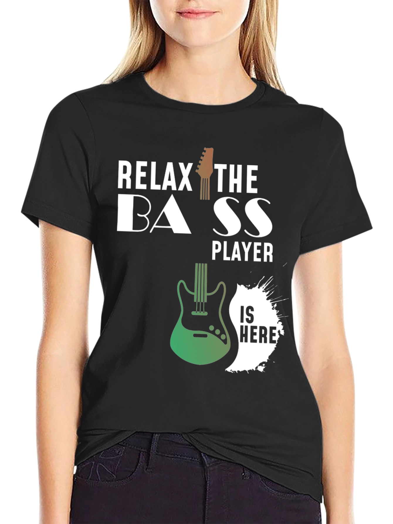 Relax The Bass Player Is Here Novelty T-Shirt