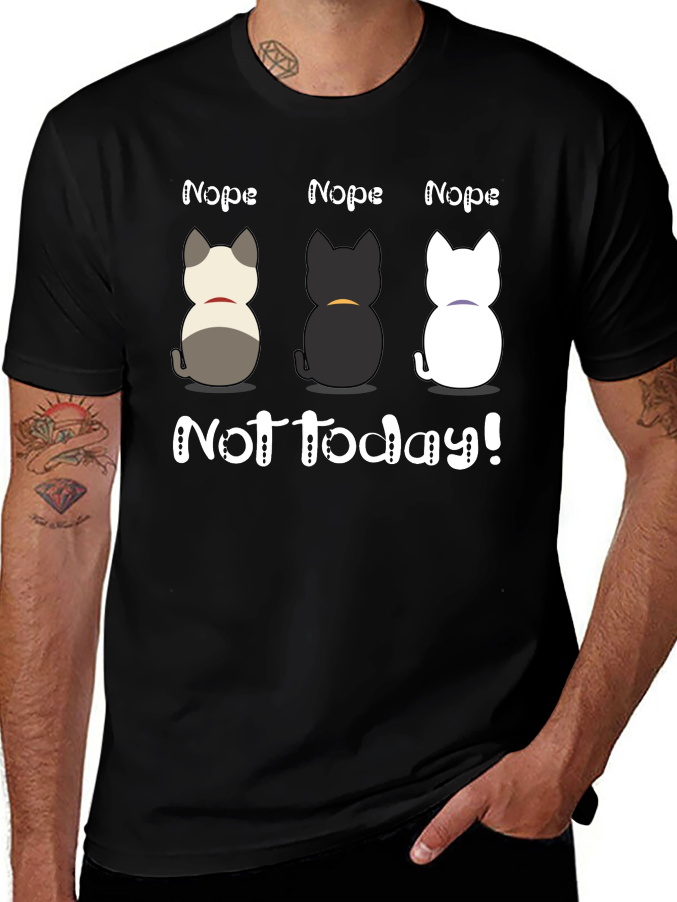 Nope Not Today T-Shirt Cute Cats