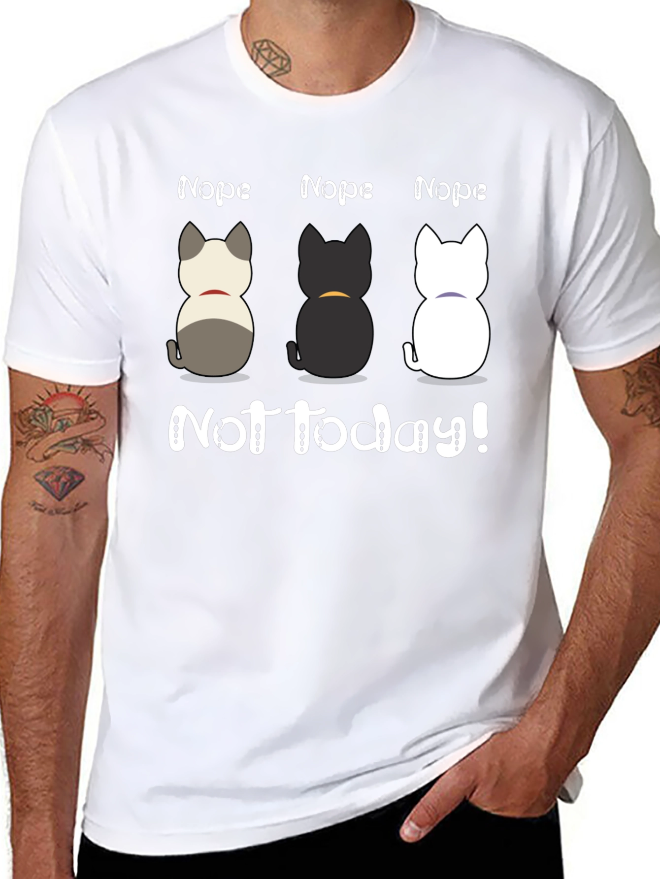 Nope Not Today T-Shirt Cute Cats