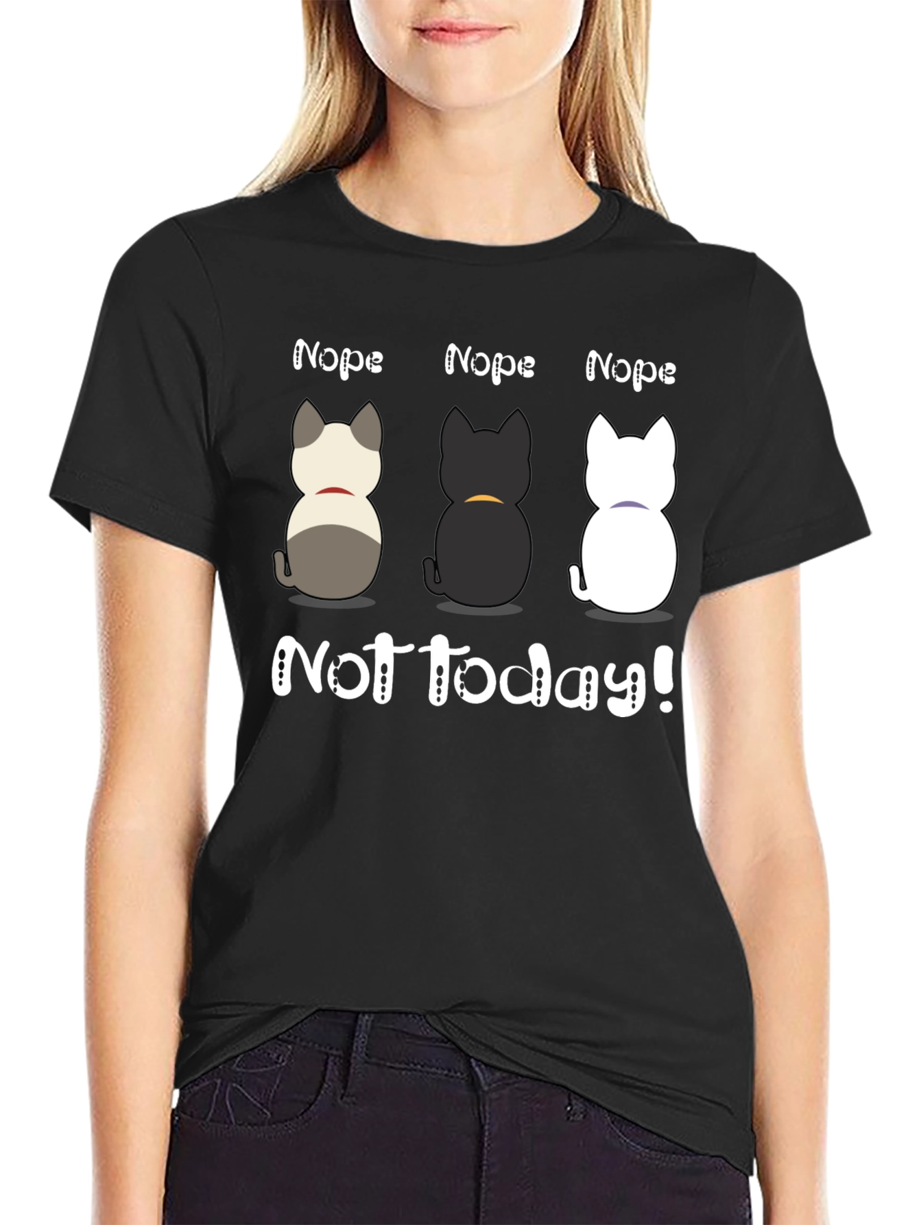 Nope Not Today T-Shirt Cute Cats