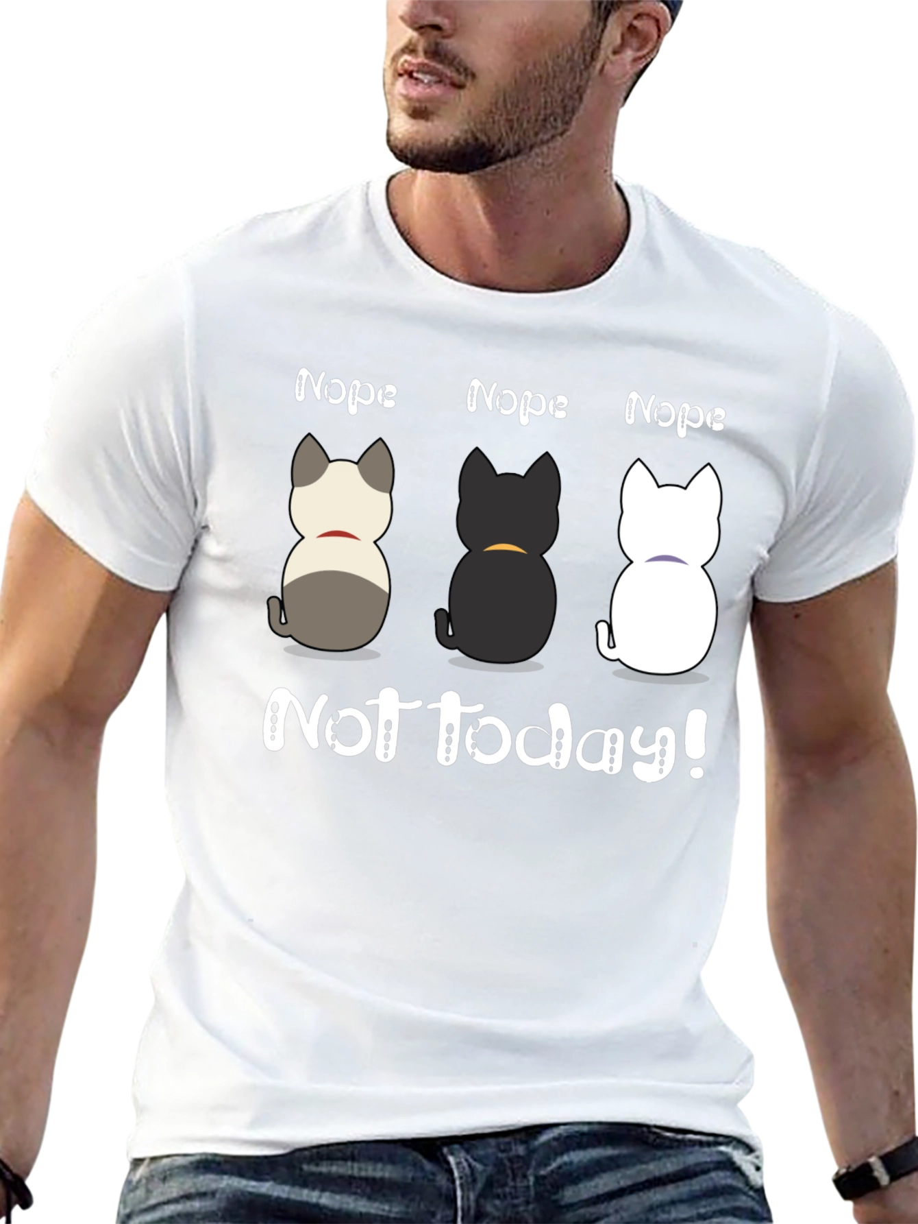 Nope Not Today T-Shirt Cute Cats