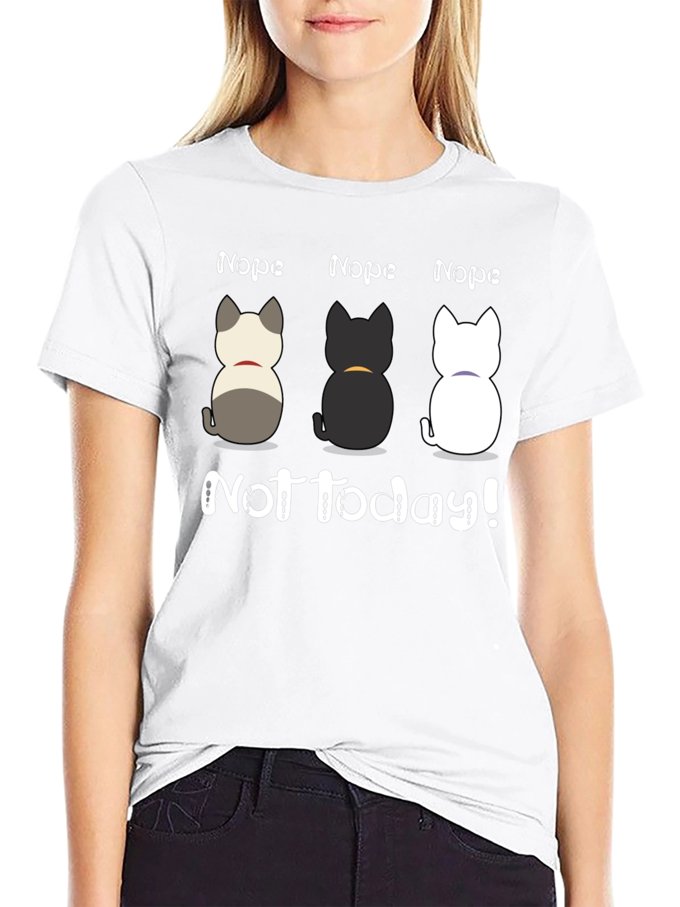 Nope Not Today T-Shirt Cute Cats