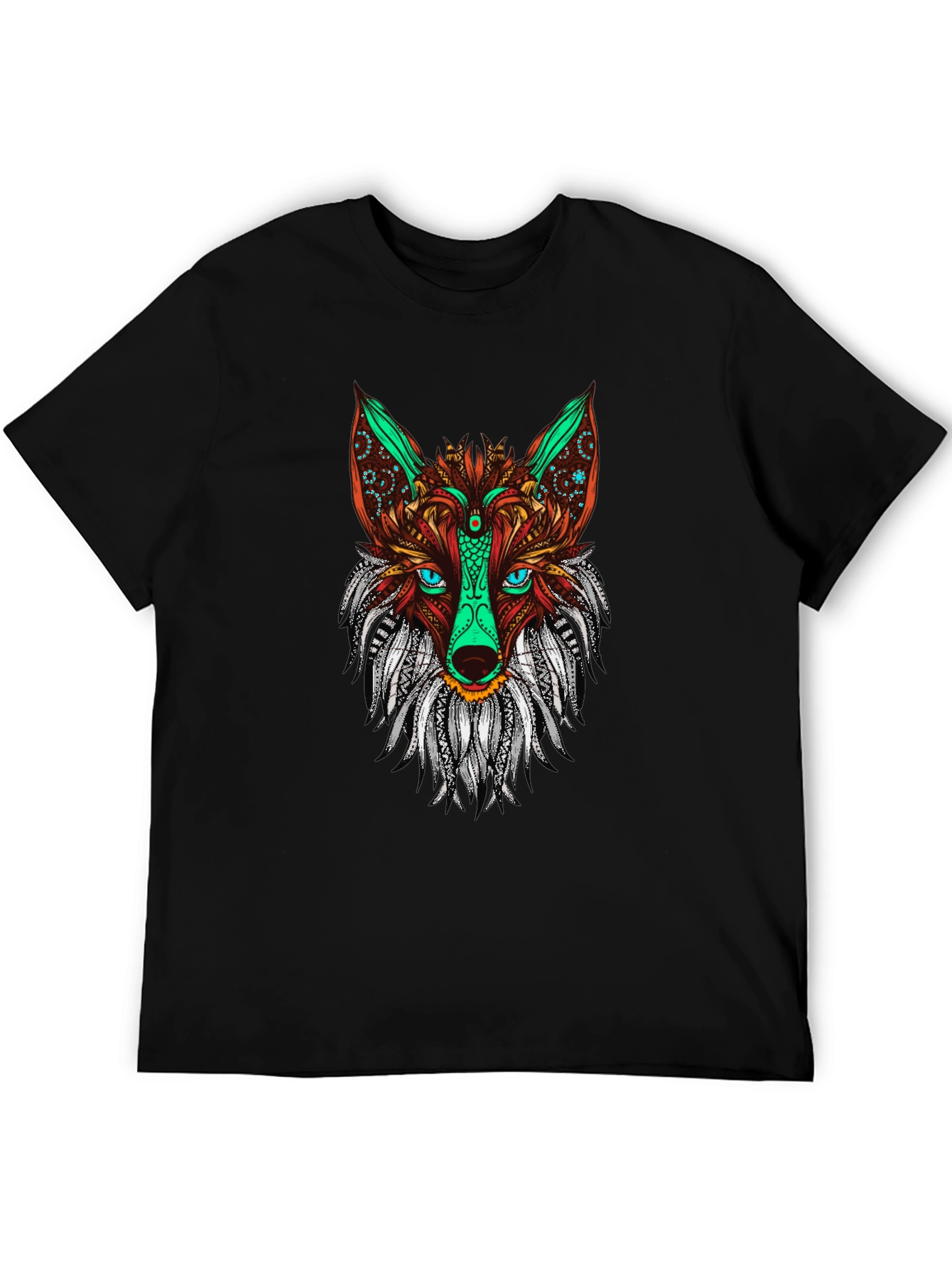 Fox Mandala Graphic Print Tee