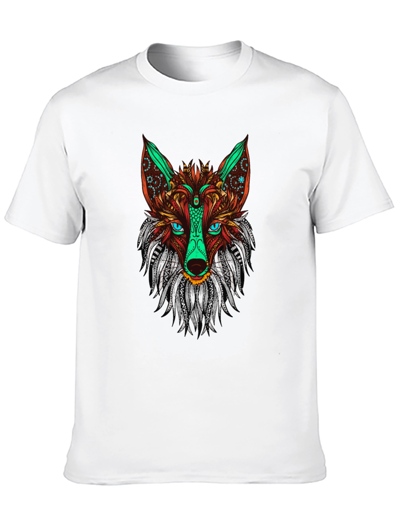 Fox Mandala Graphic Print Tee