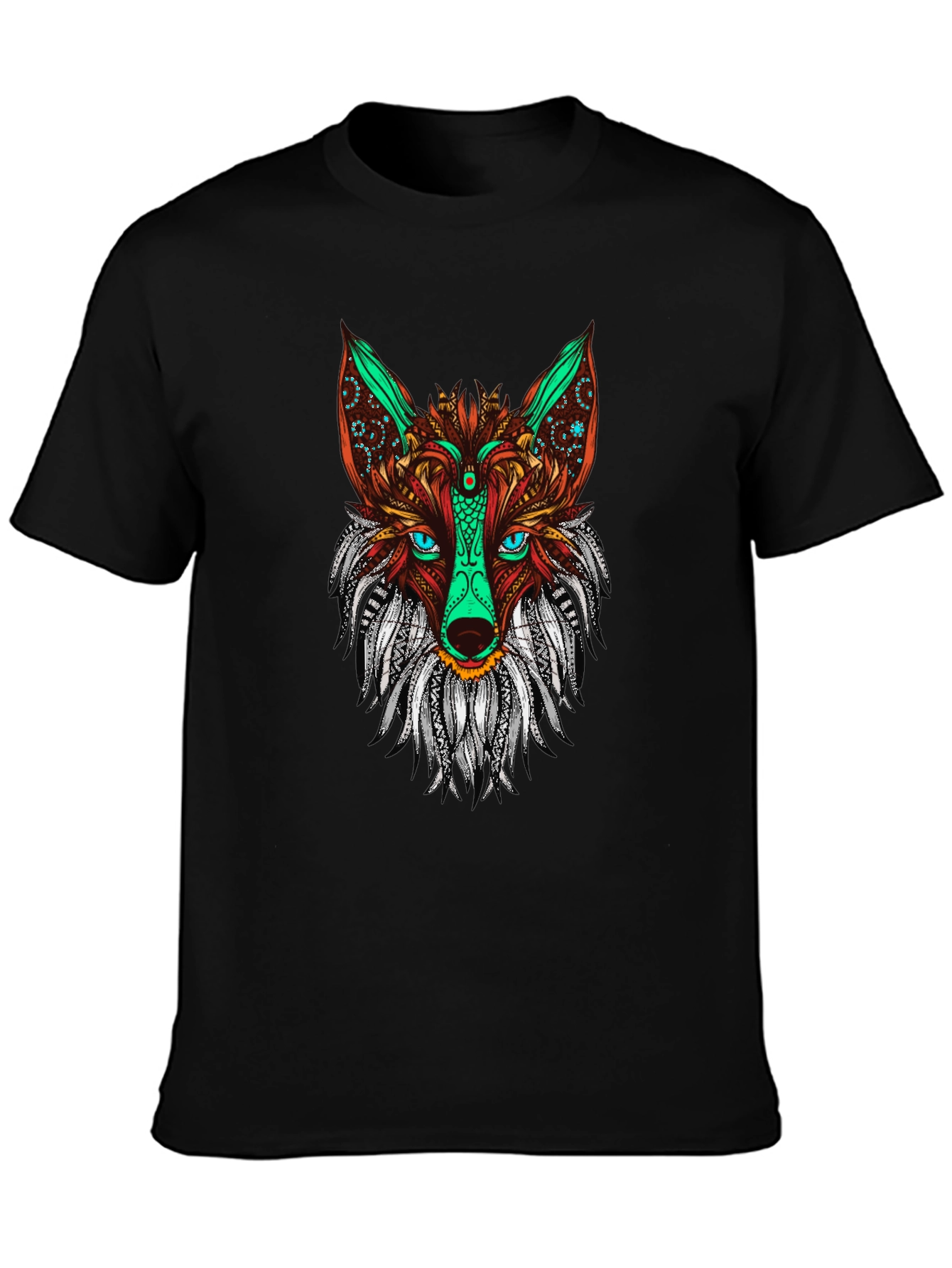 Fox Mandala Graphic Print Tee