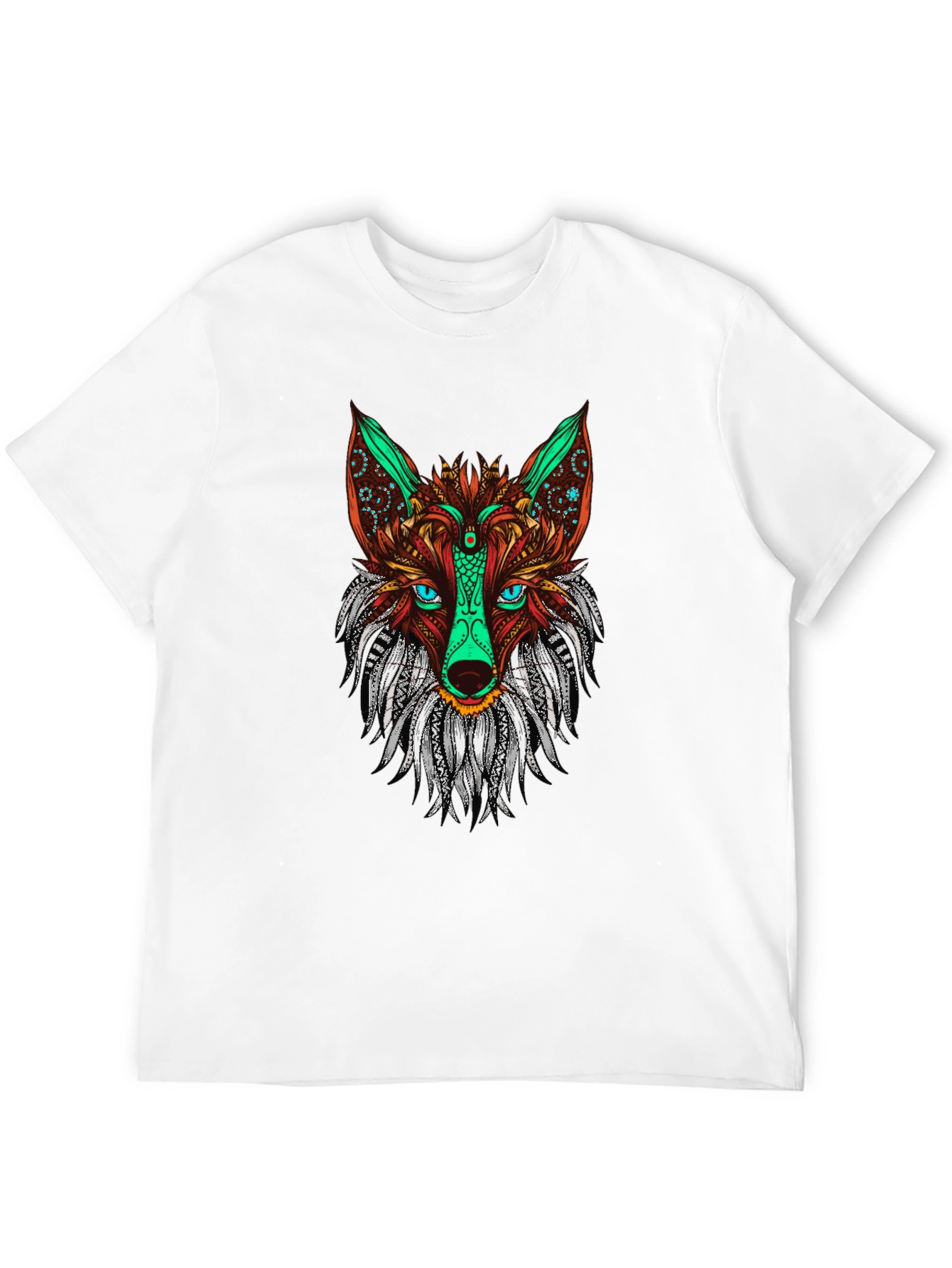 Fox Mandala Graphic Print Tee