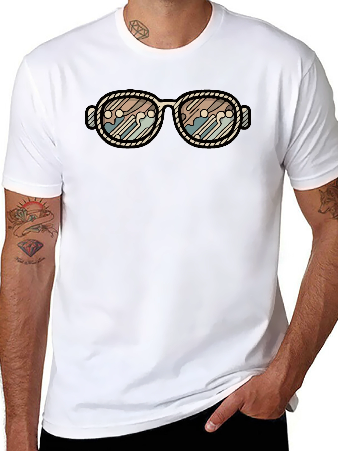 Retro Sunglasses Graphic Tee - Stylish & Unique Design
