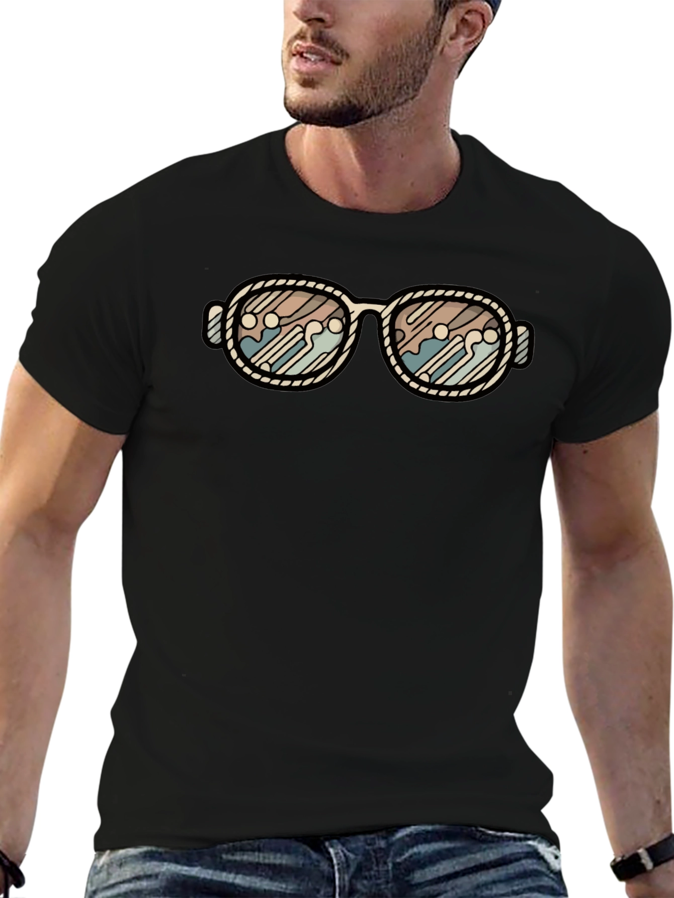 Retro Sunglasses Graphic Tee - Stylish & Unique Design