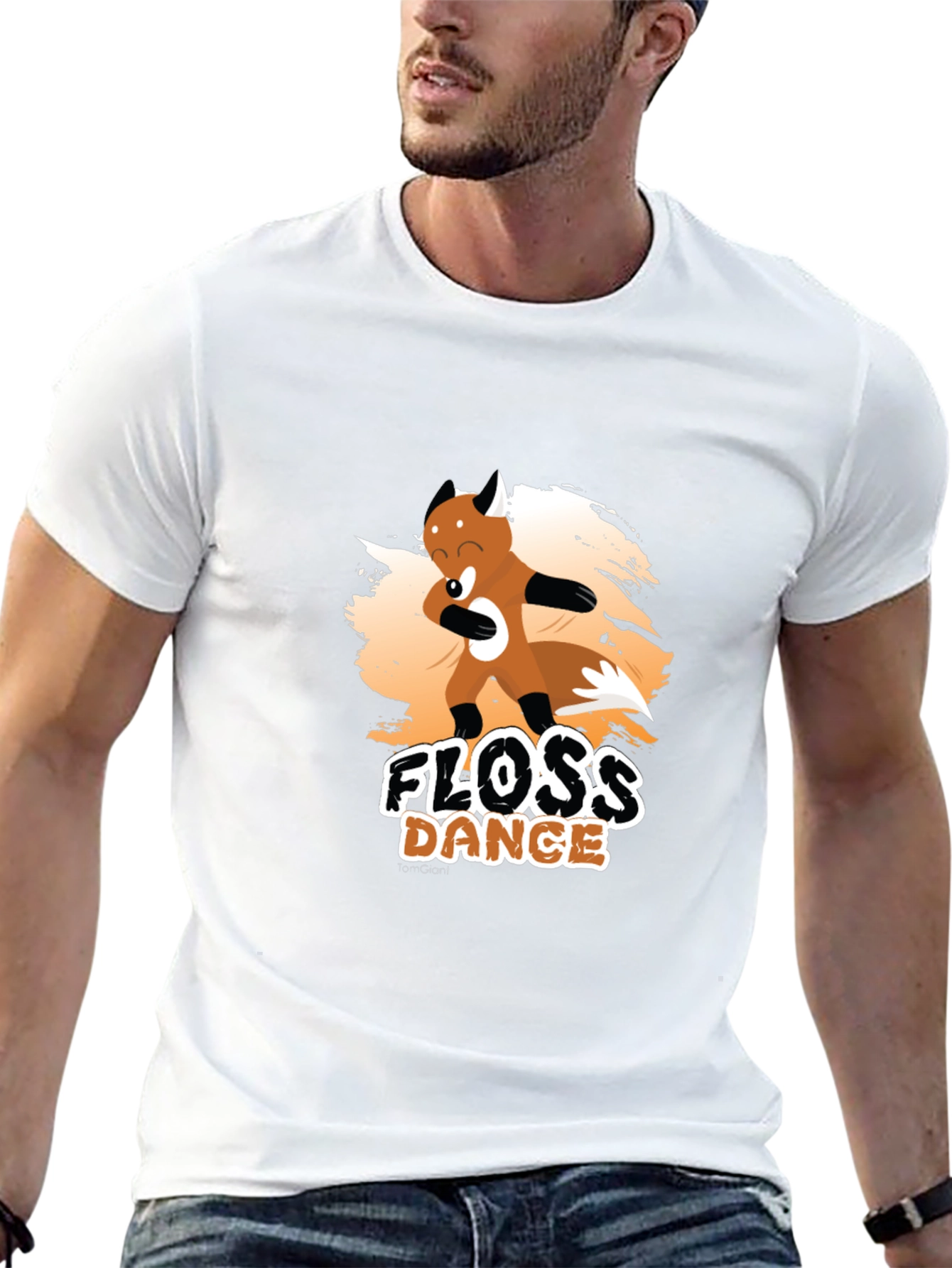 Floss Dance Black Cotton Graphic Tee