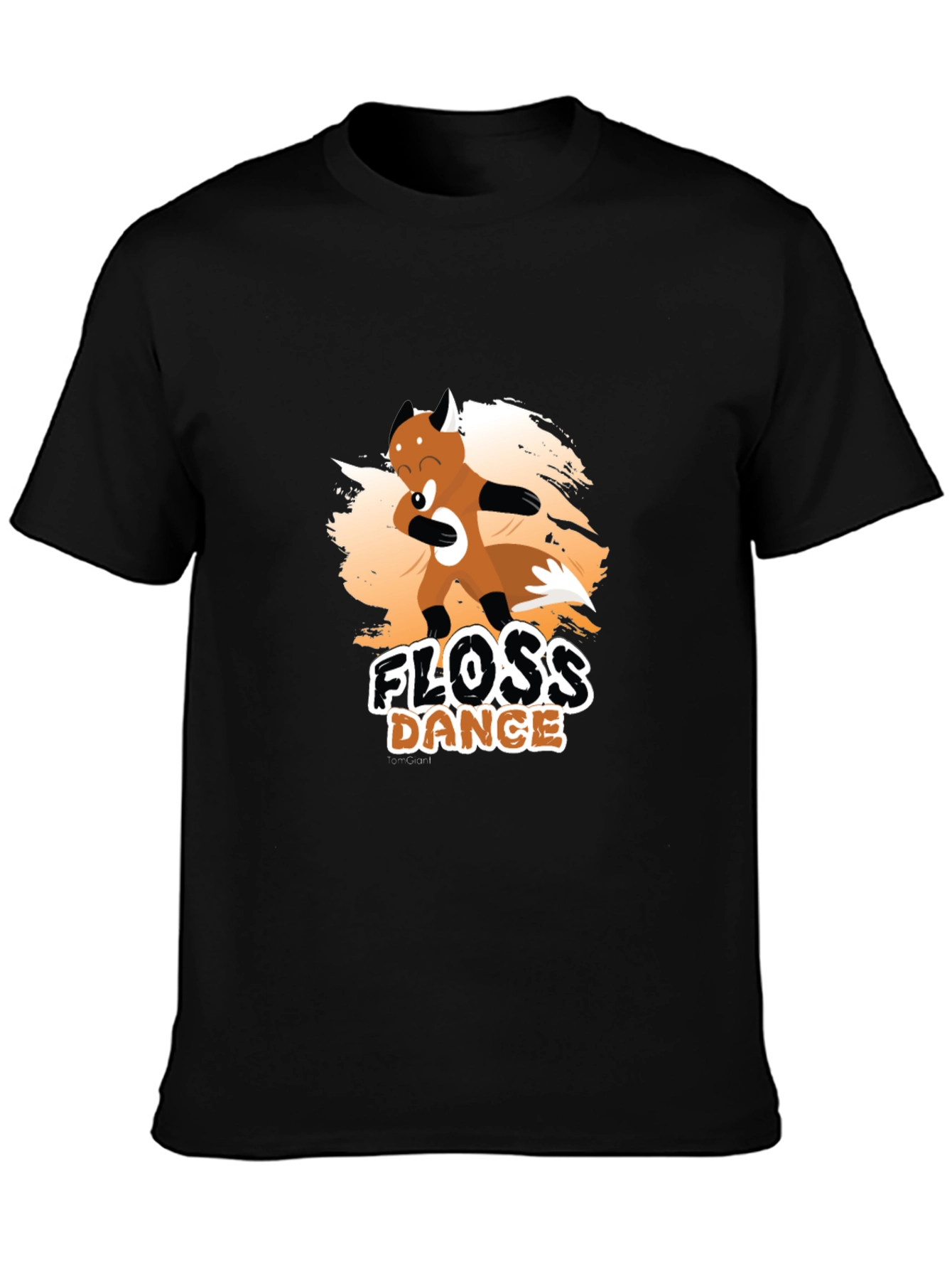 Floss Dance Black Cotton Graphic Tee