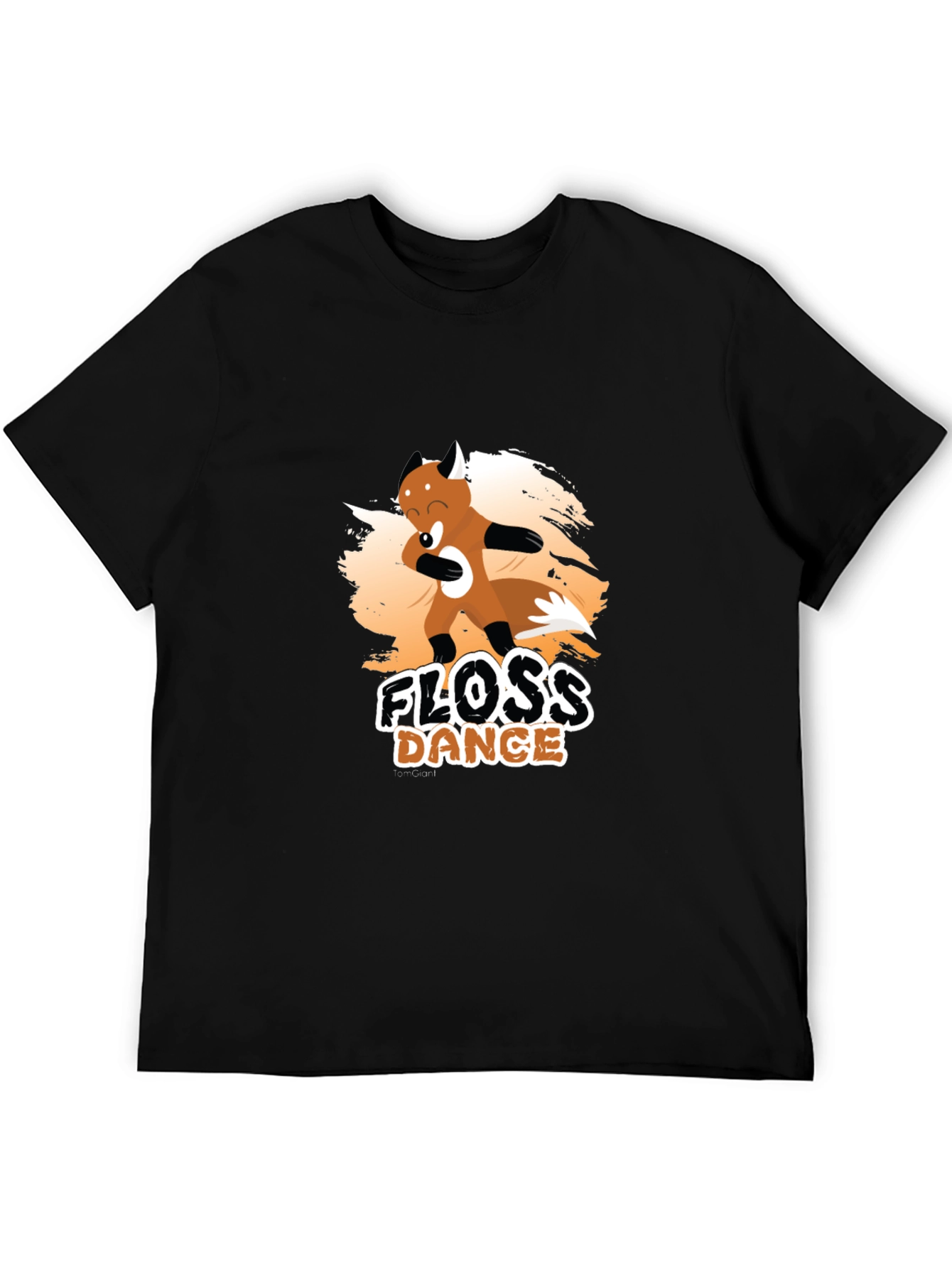 Floss Dance Black Cotton Graphic Tee