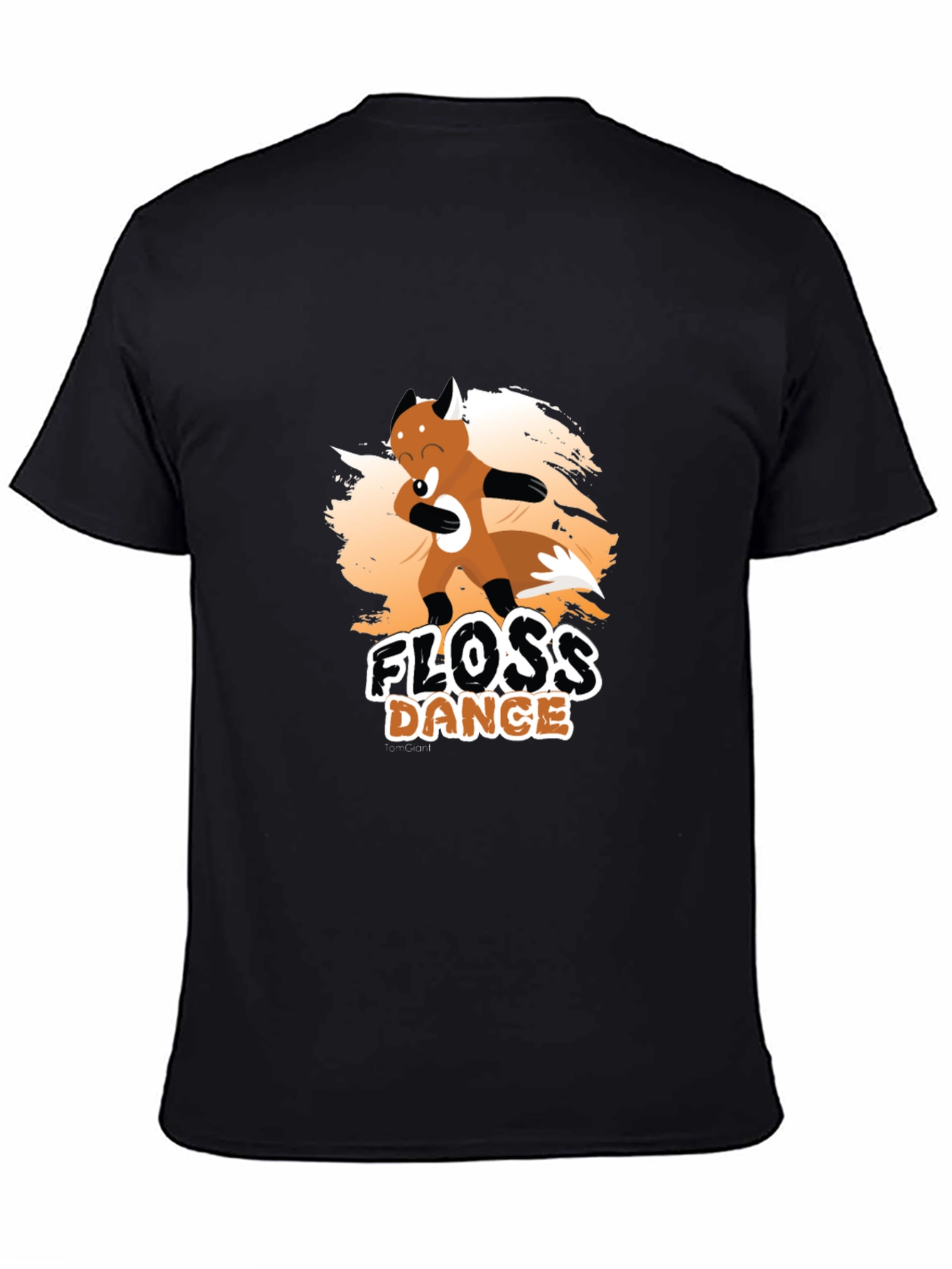 Floss Dance Black Cotton Graphic Tee