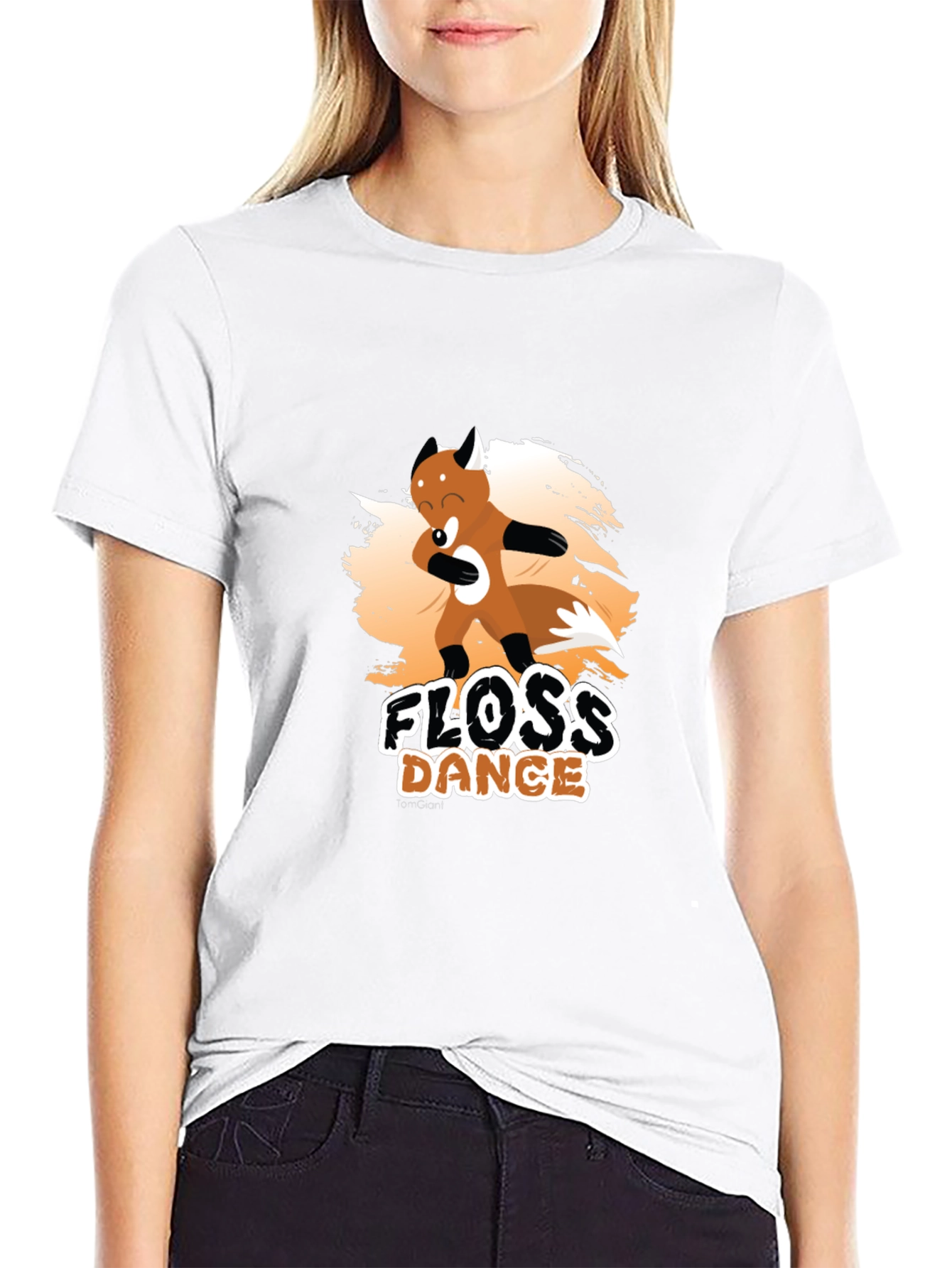 Floss Dance Black Cotton Graphic Tee