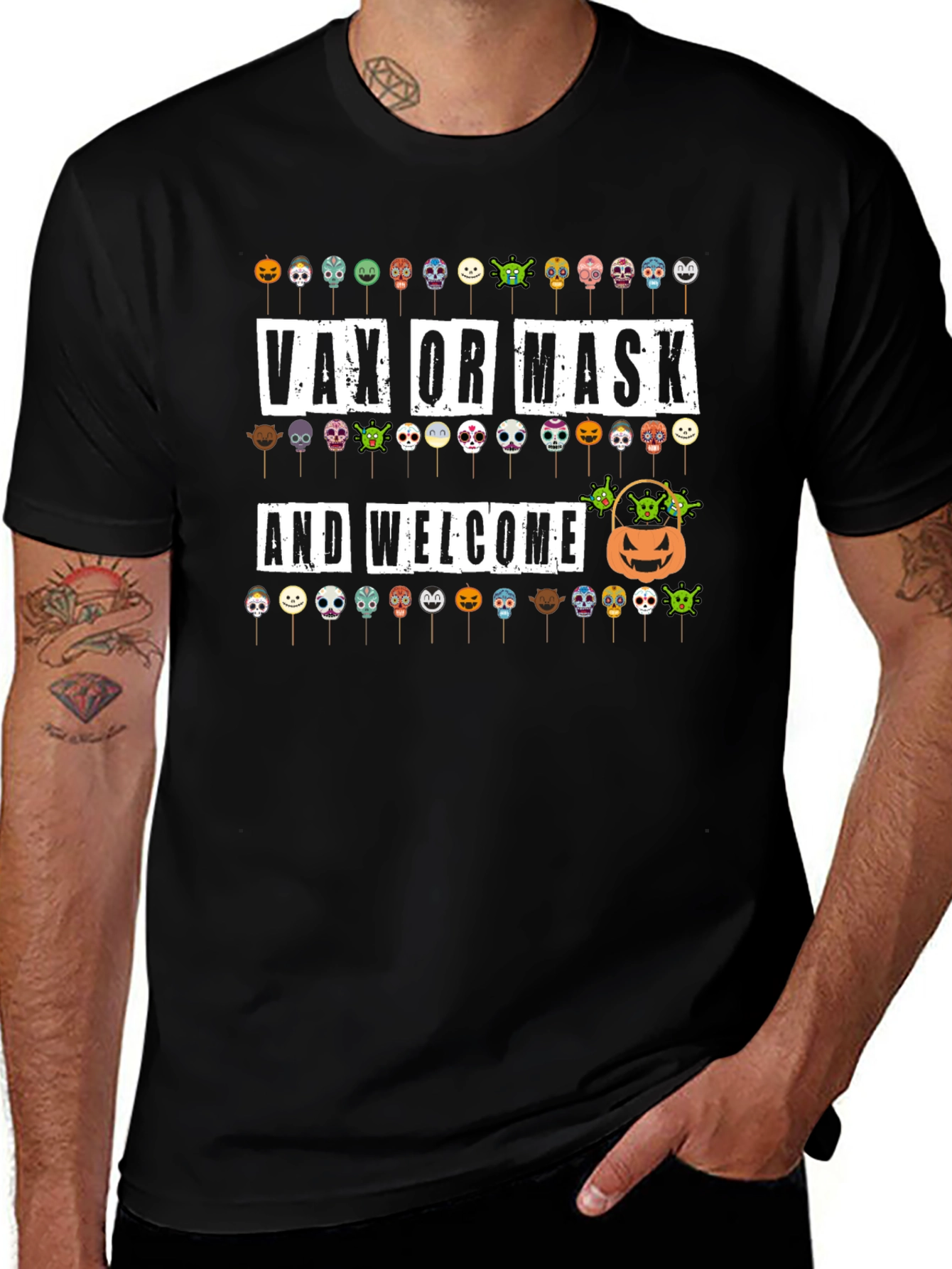 Vax or Mask & Welcome Halloween T-Shirt
