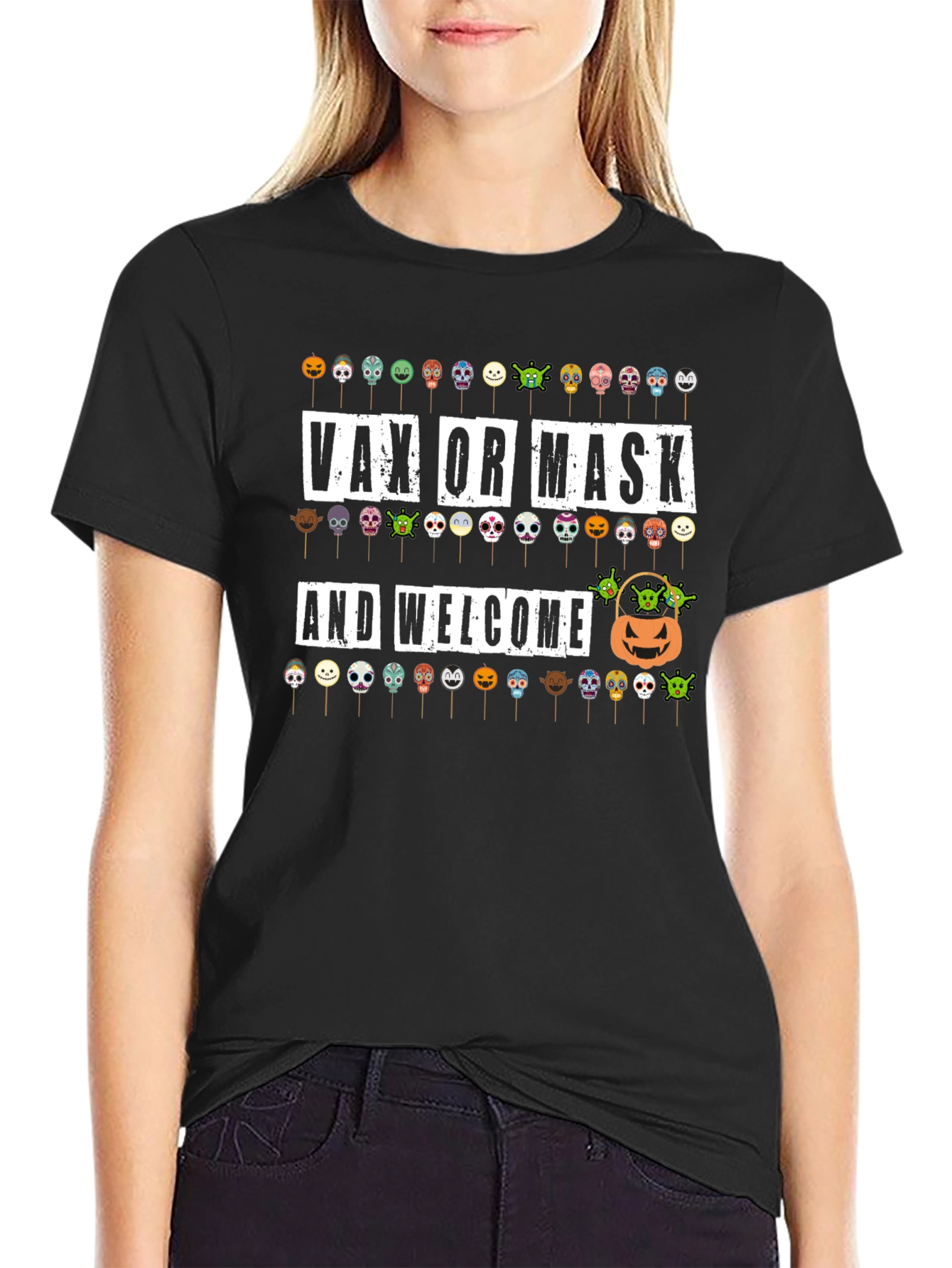 Vax or Mask & Welcome Halloween T-Shirt