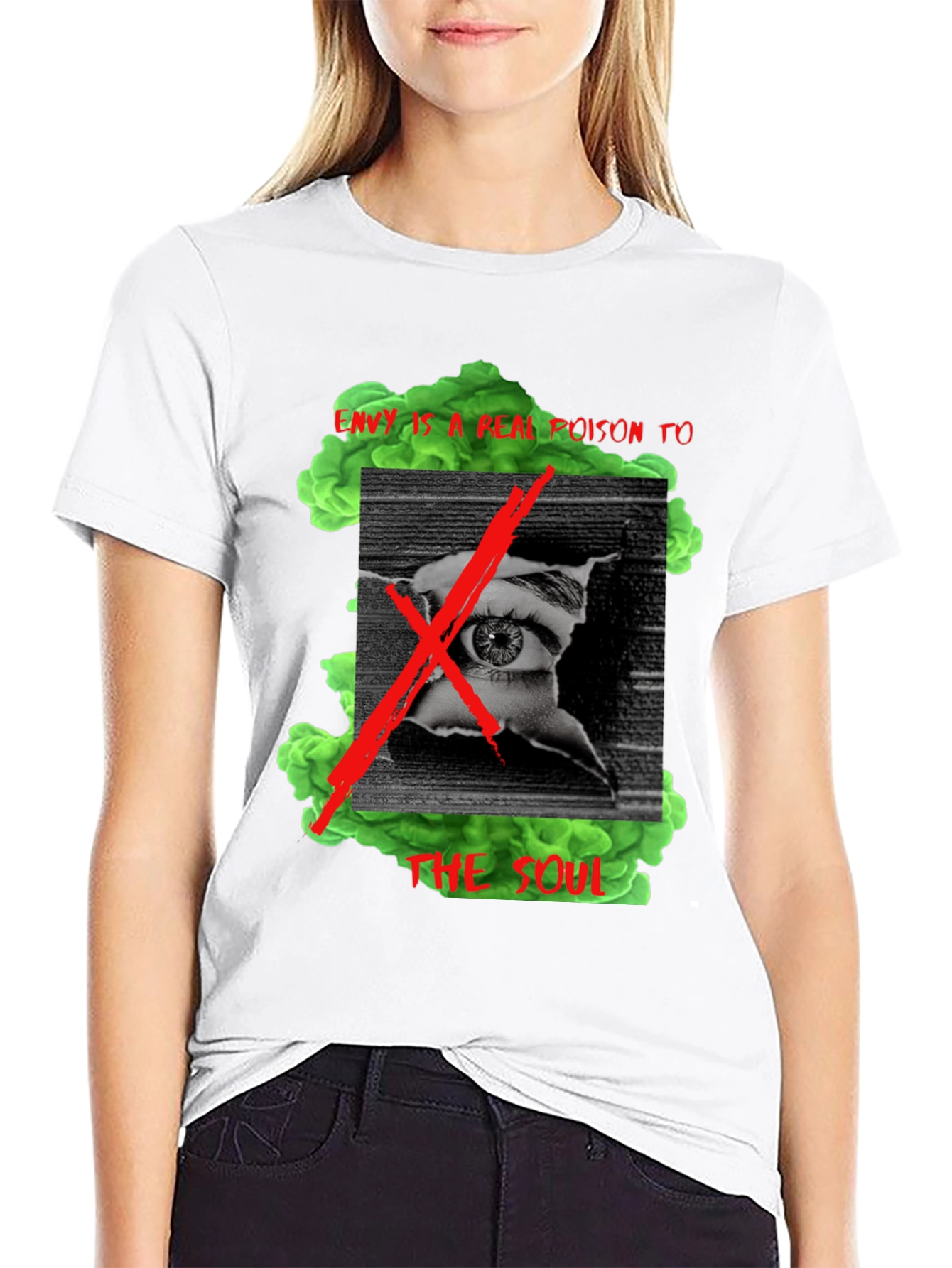 Edgy Graphic T-Shirt - Envy is a Poison