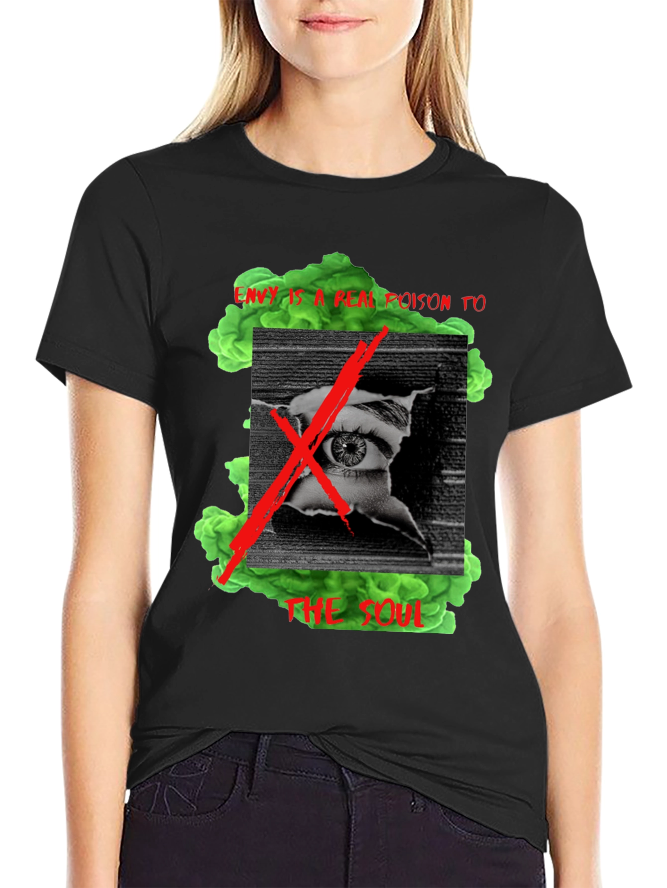 Edgy Graphic T-Shirt - Envy is a Poison