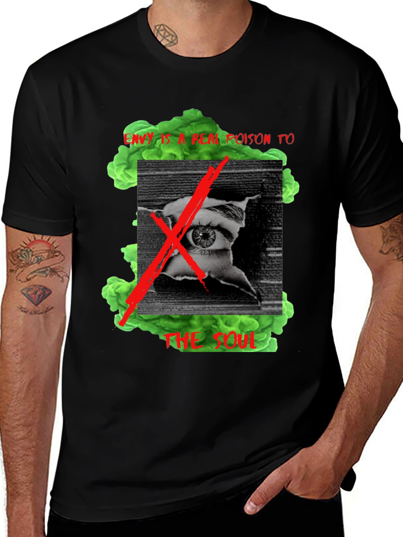 Edgy Graphic T-Shirt - Envy is a Poison