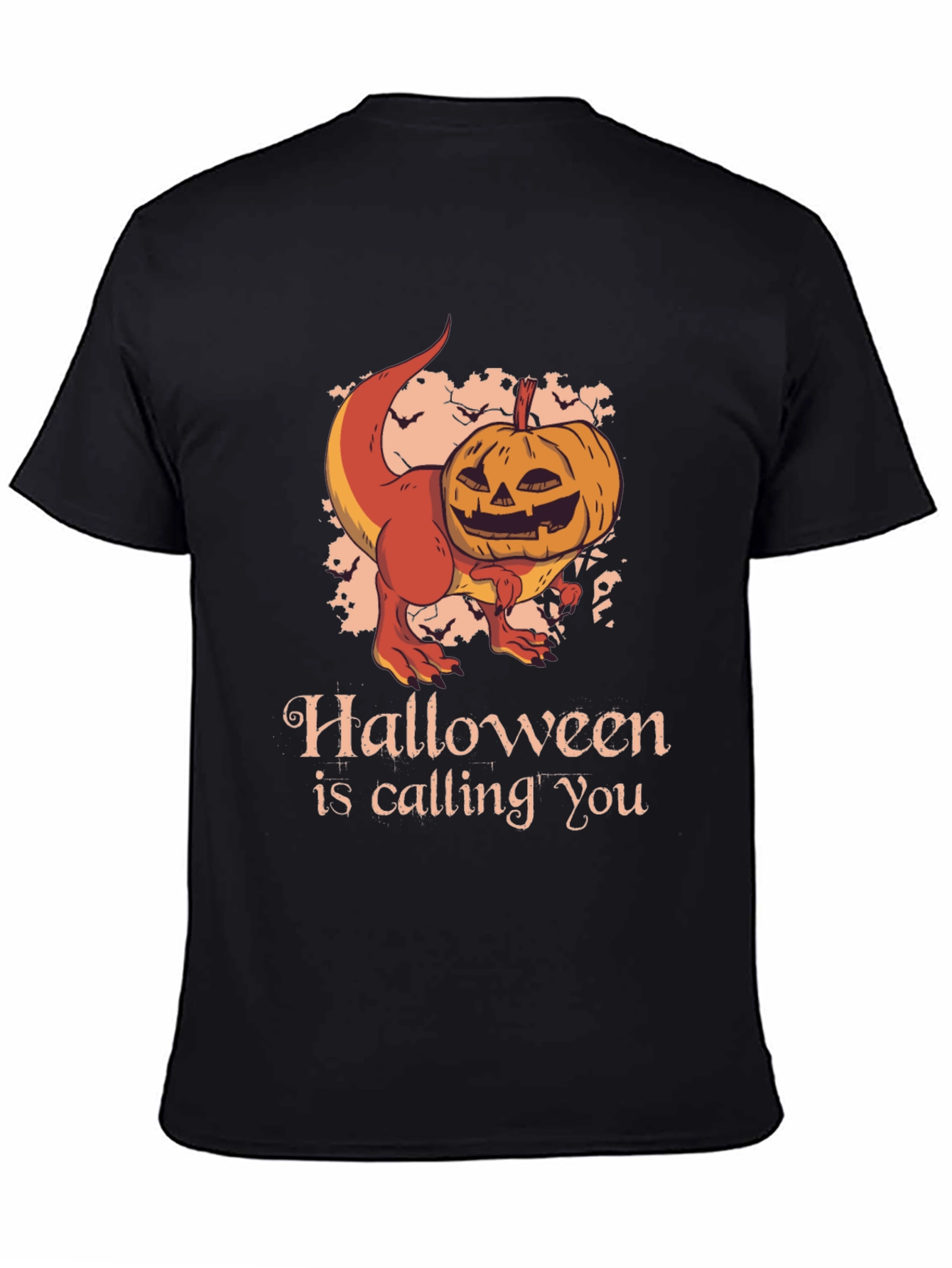 Halloween T-Rex Pumpkin Graphic Tee
