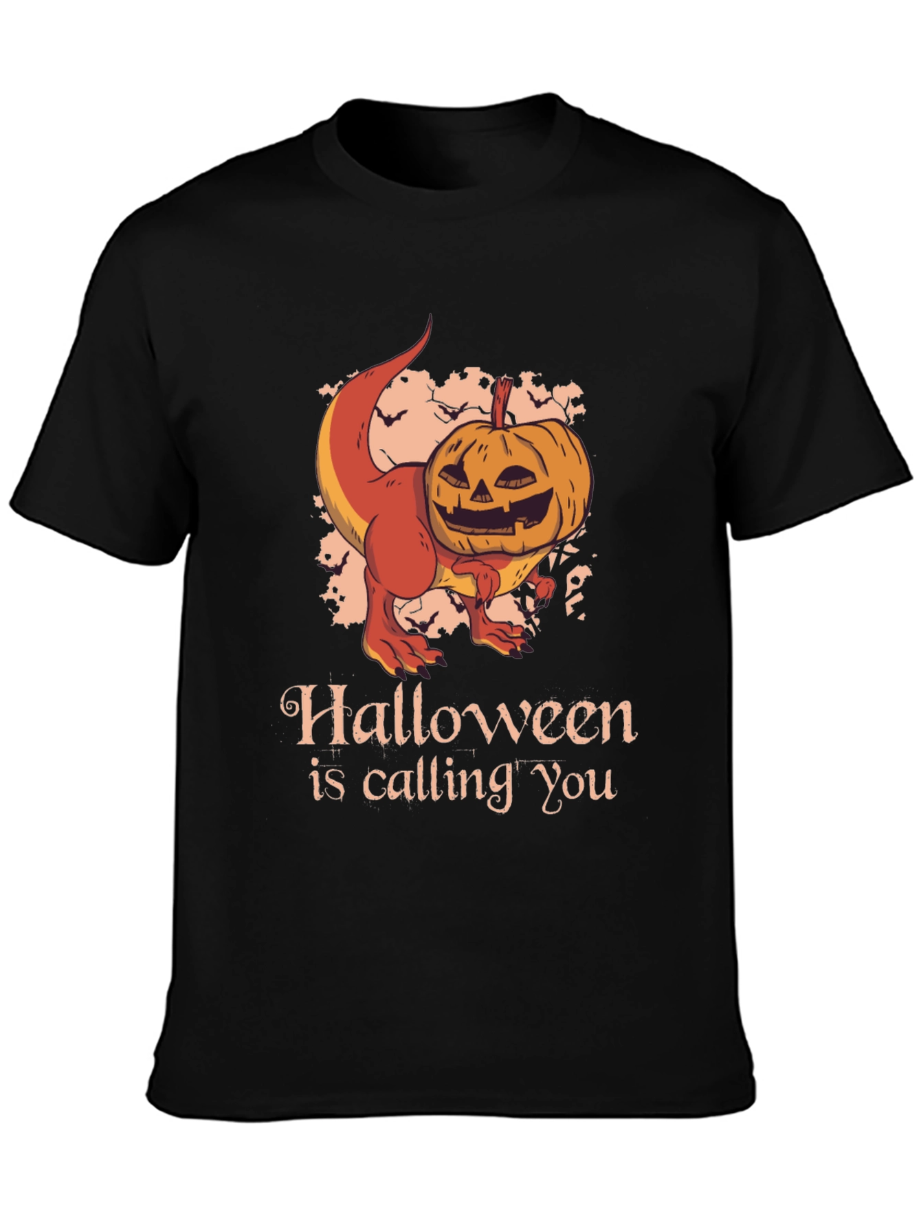 Halloween T-Rex Pumpkin Graphic Tee