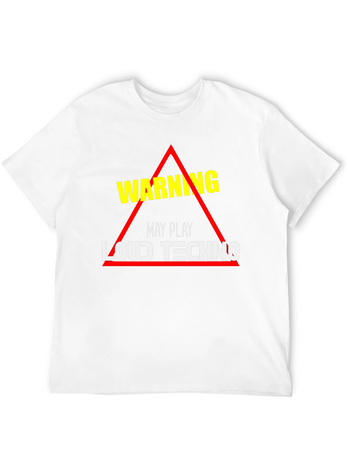 Warning: May Play Loud Techno Black T-Shirt