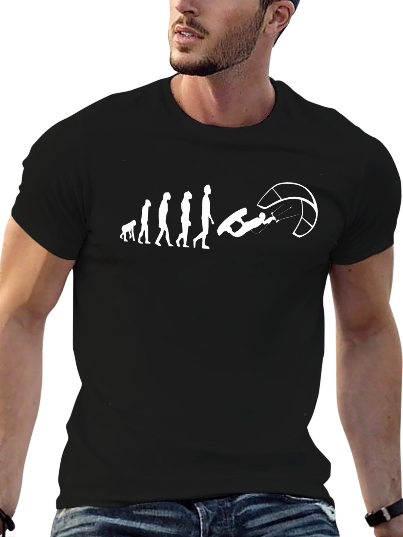 Kitesurfing Evolution Black T-Shirt