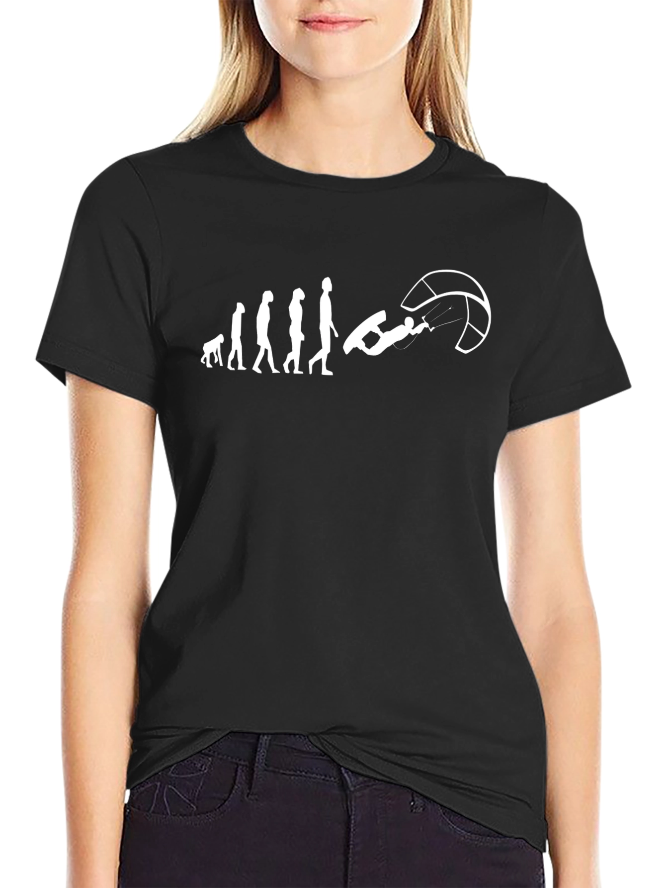 Kitesurfing Evolution Black T-Shirt